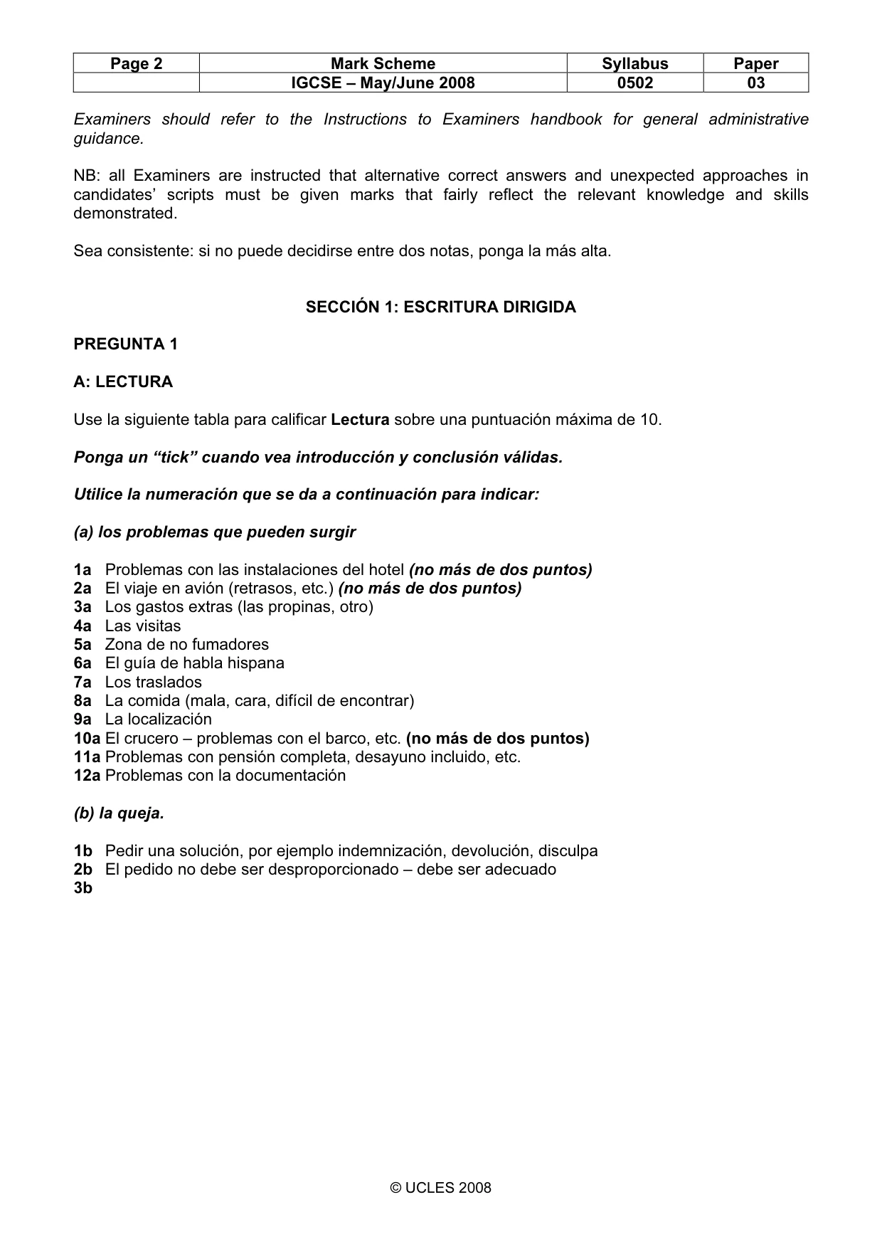 Mark scheme, page 2 of 8