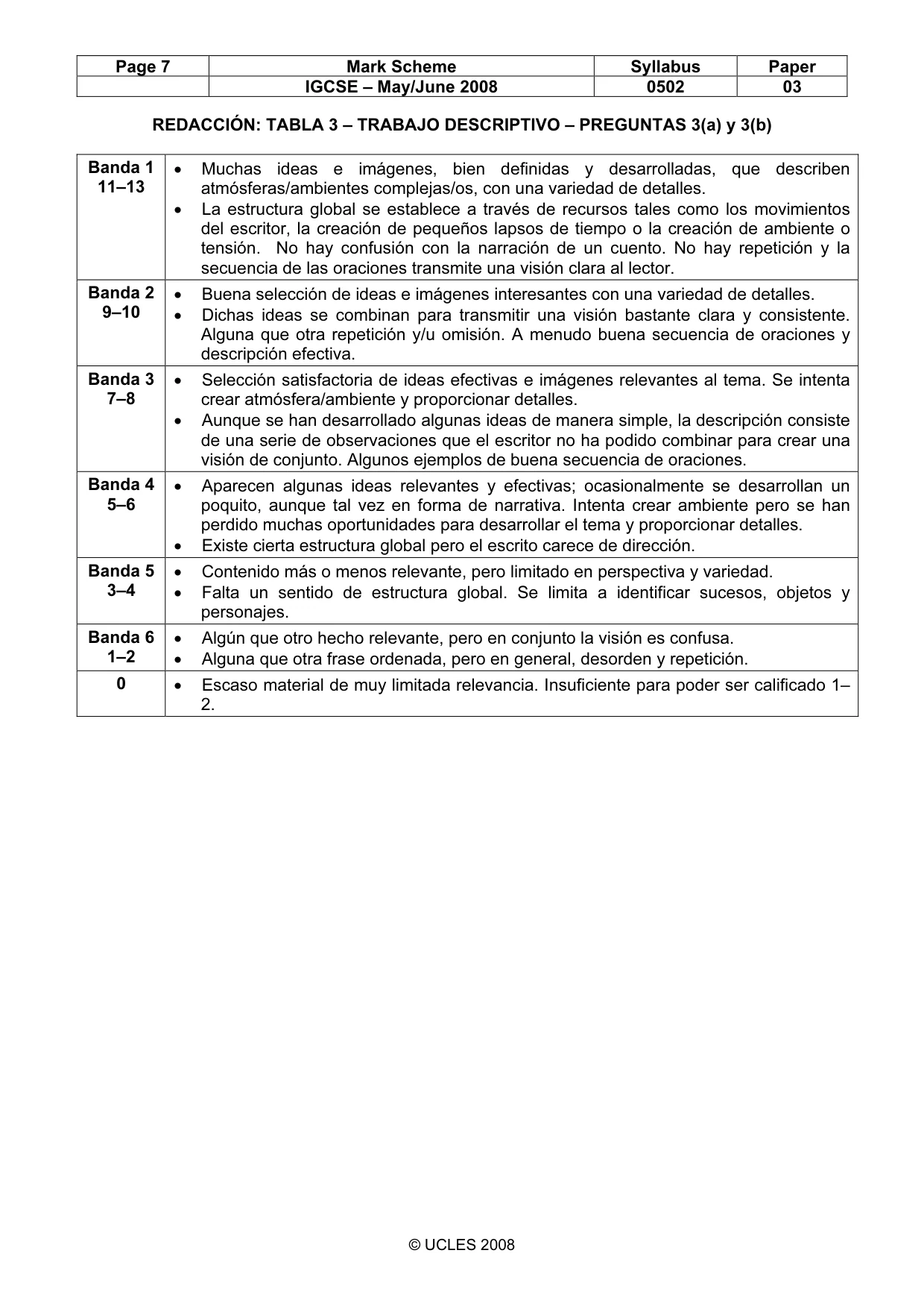 Mark scheme, page 7 of 8