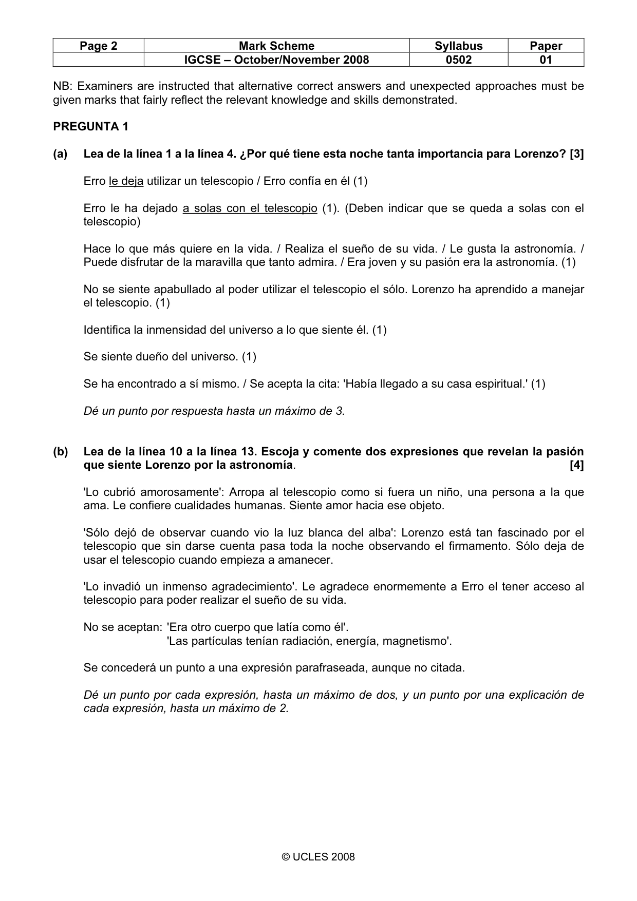Mark scheme, page 2 of 7