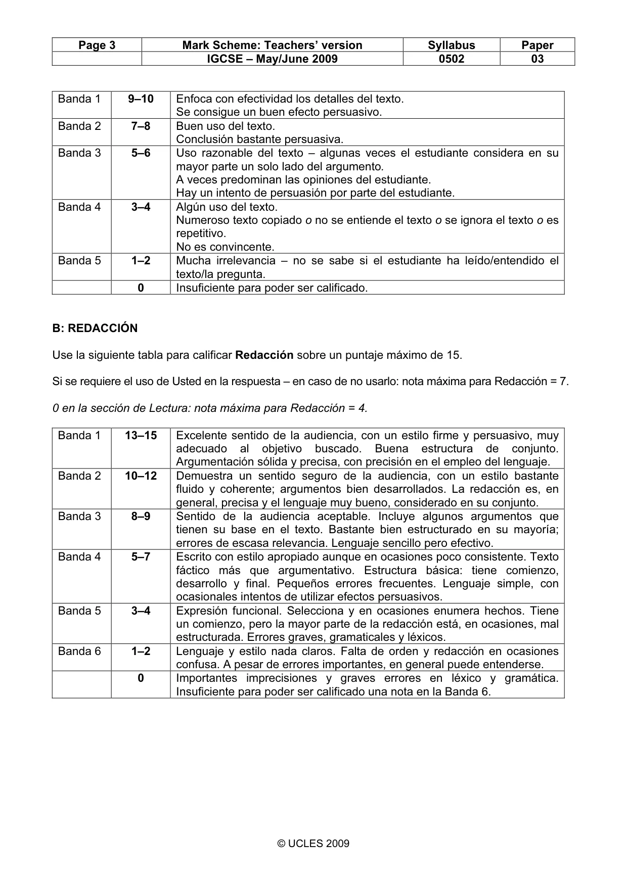 Mark scheme, page 3 of 7