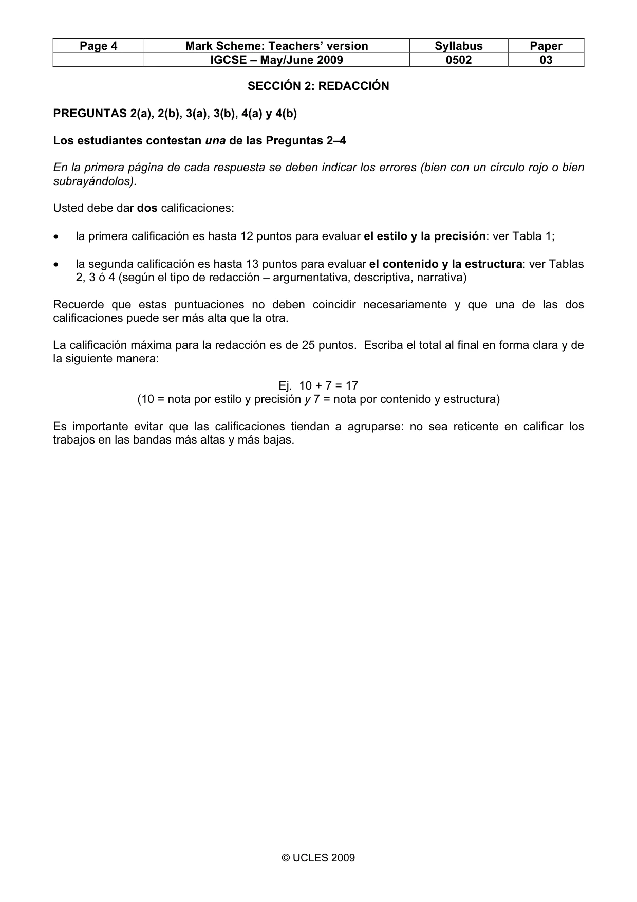 Mark scheme, page 4 of 7