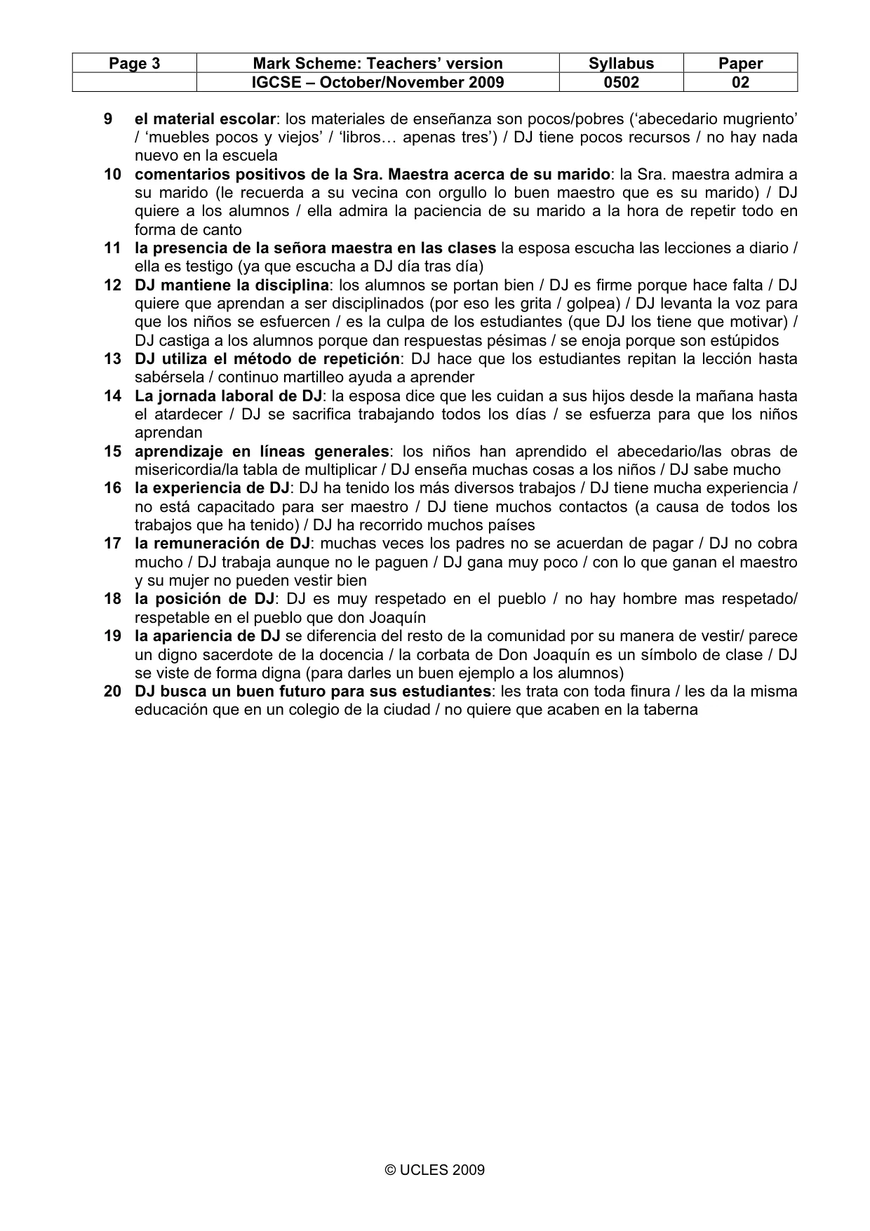 Mark scheme, page 3 of 8