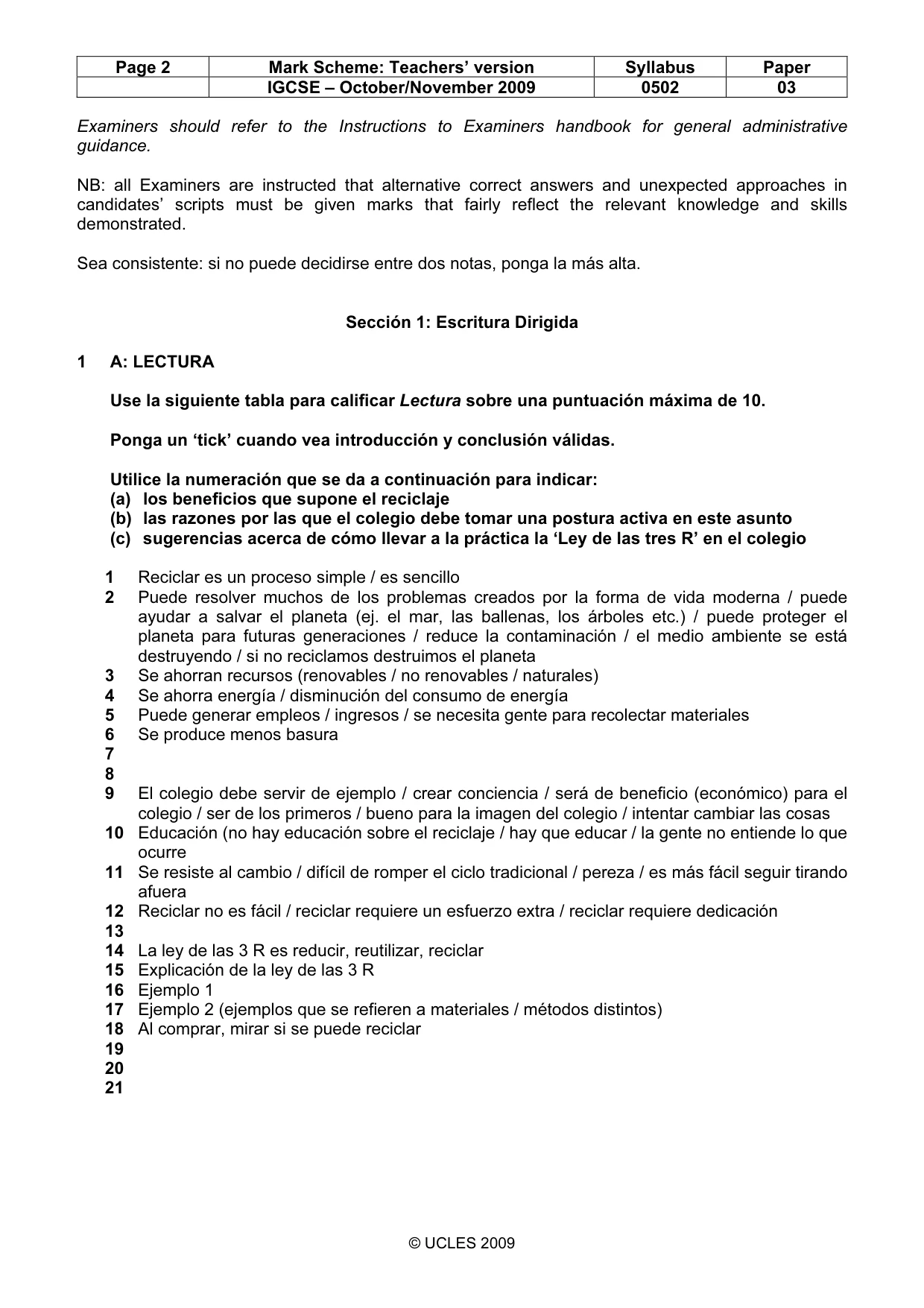 Mark scheme, page 2 of 8