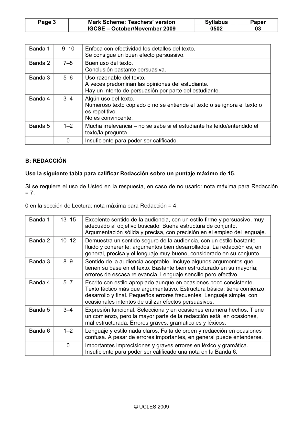 Mark scheme, page 3 of 8