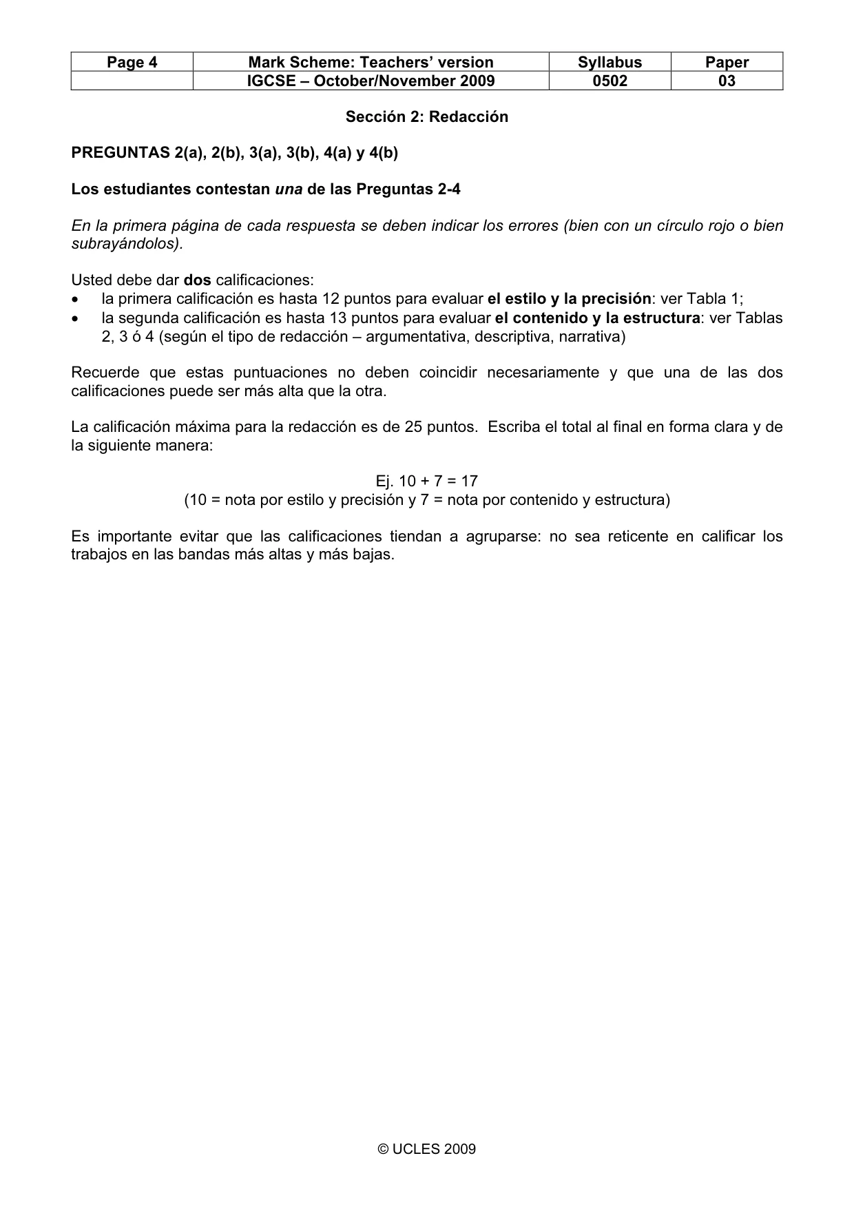 Mark scheme, page 4 of 8