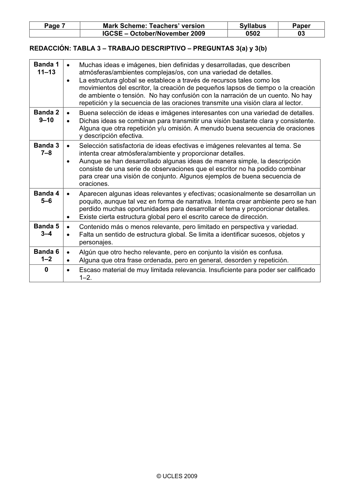 Mark scheme, page 7 of 8