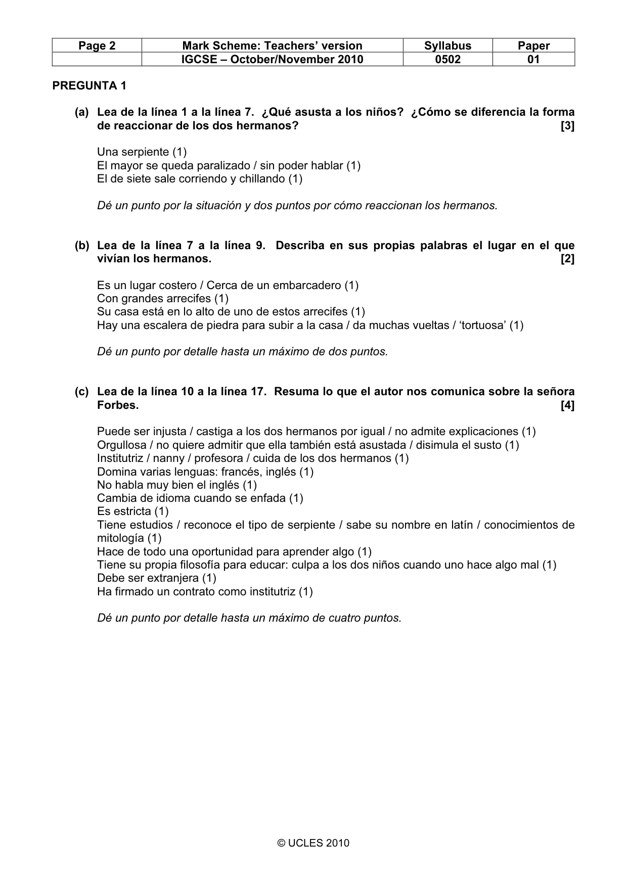 Mark scheme, page 2 of 6
