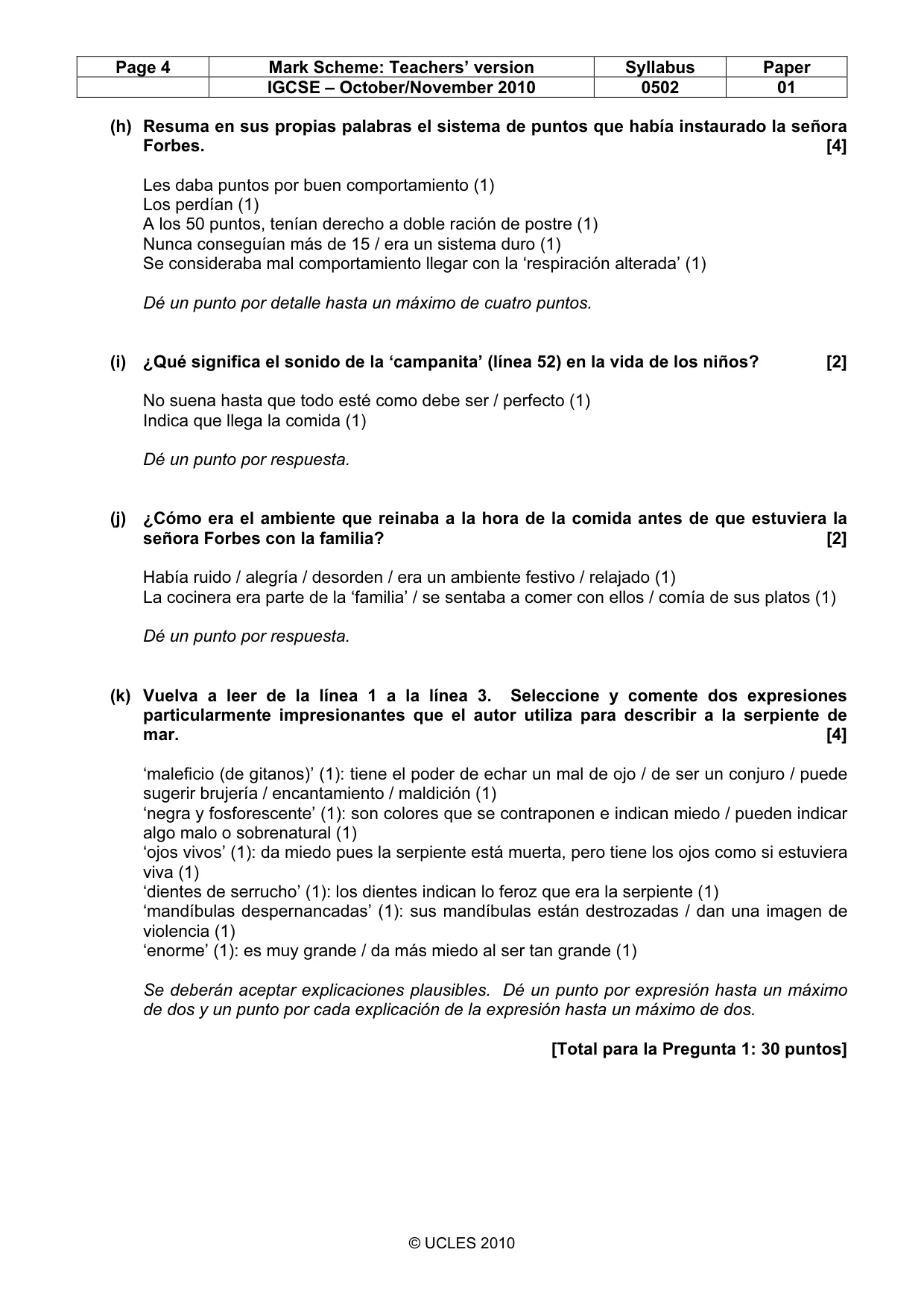 Mark scheme, page 4 of 6