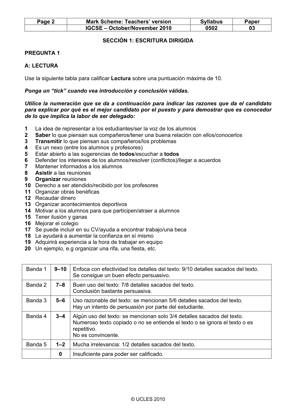 Mark scheme, page 2 of 8