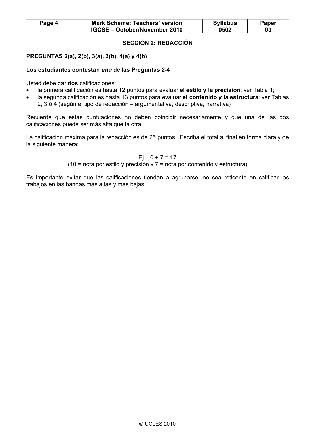 Mark scheme, page 4 of 8