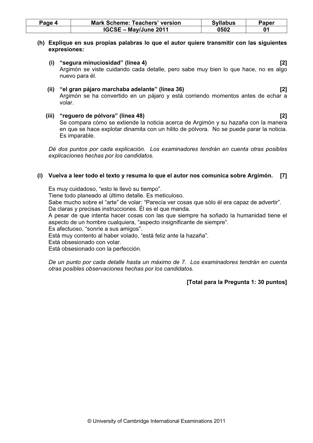 Mark scheme, page 4 of 6