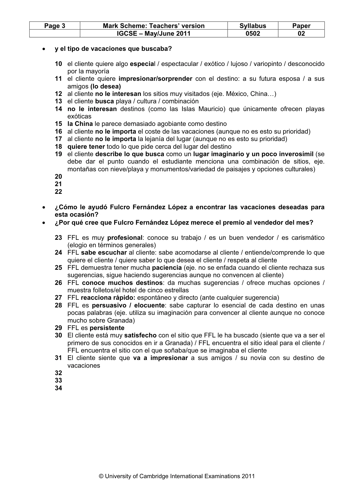 Mark scheme, page 3 of 9