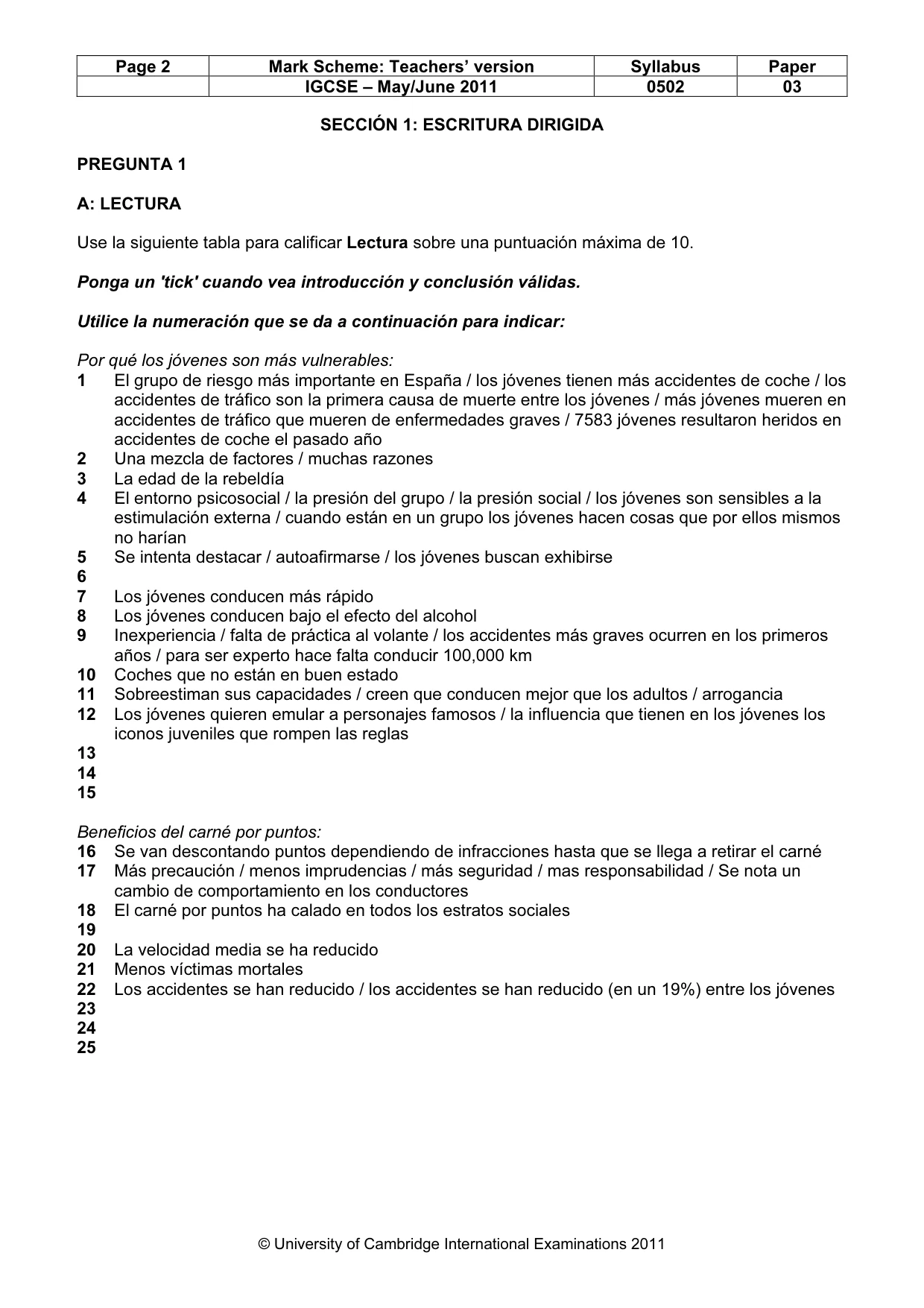 Mark scheme, page 2 of 8