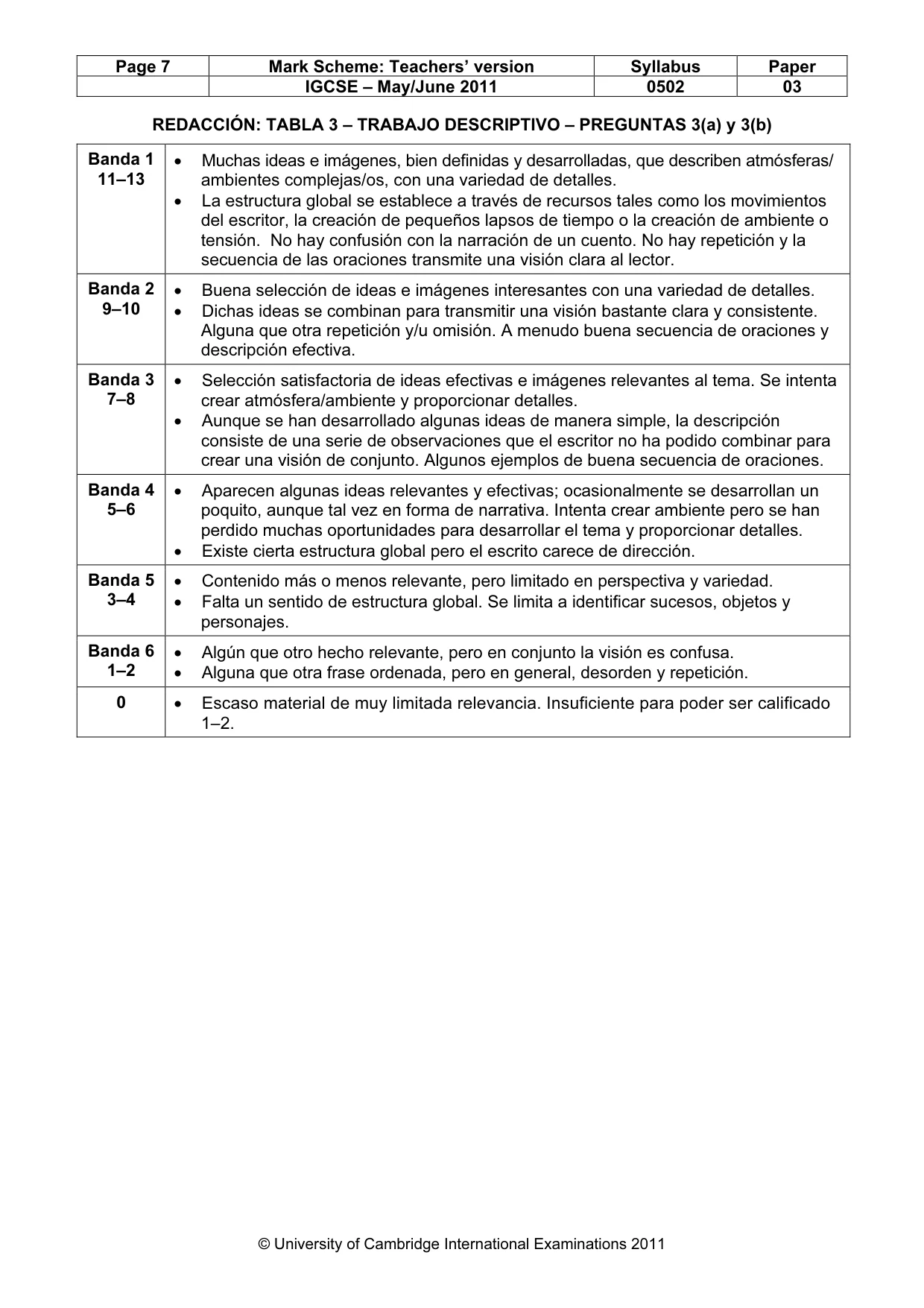 Mark scheme, page 7 of 8