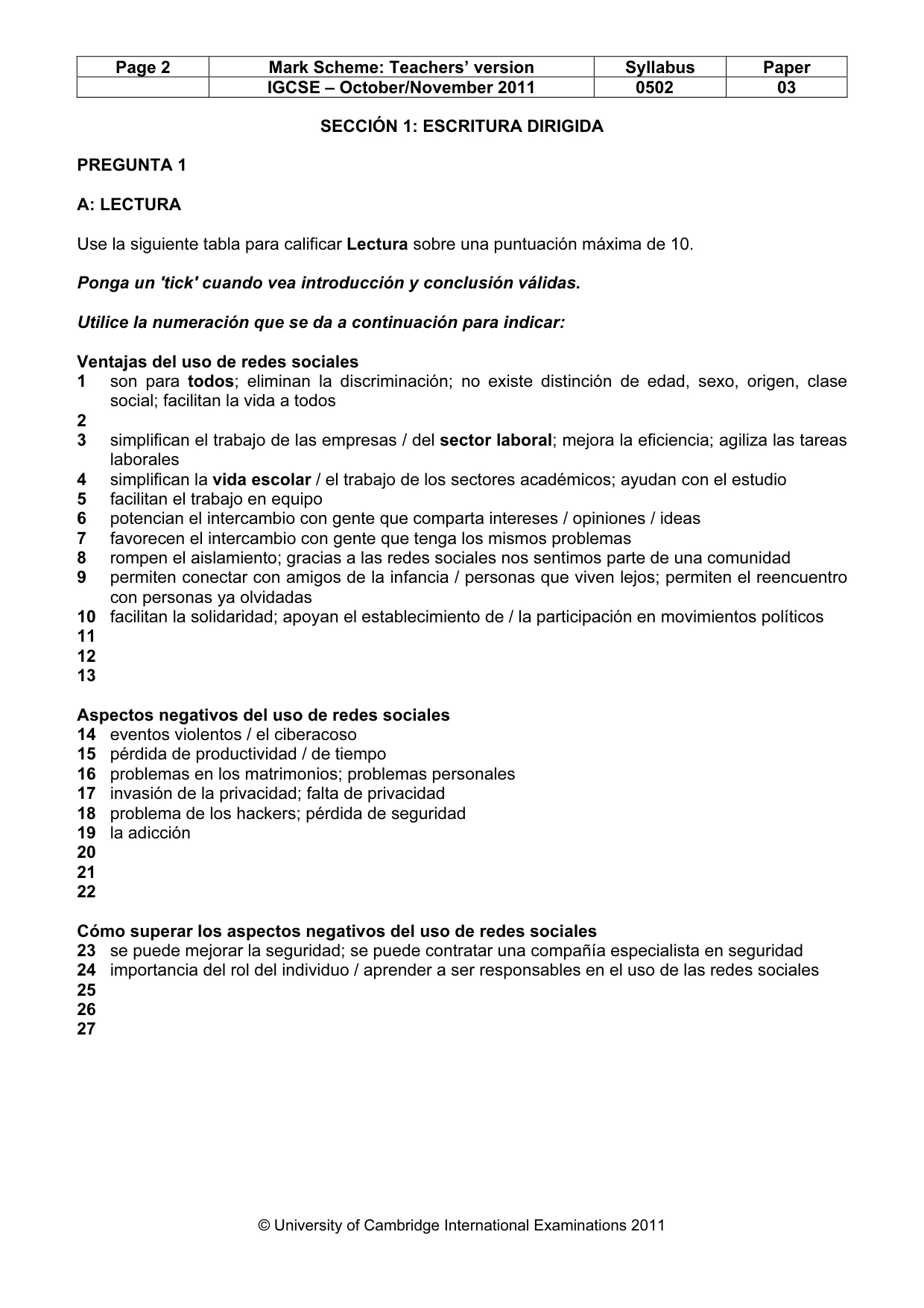 Mark scheme, page 2 of 9