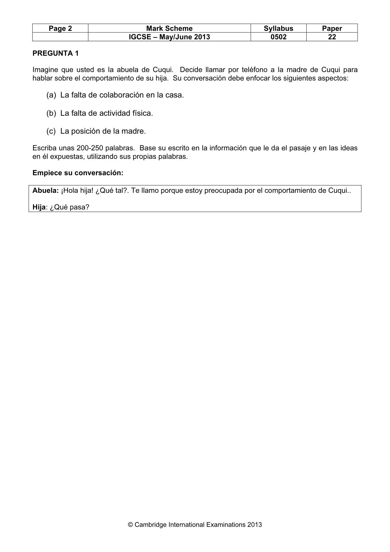 Mark scheme, page 2 of 10