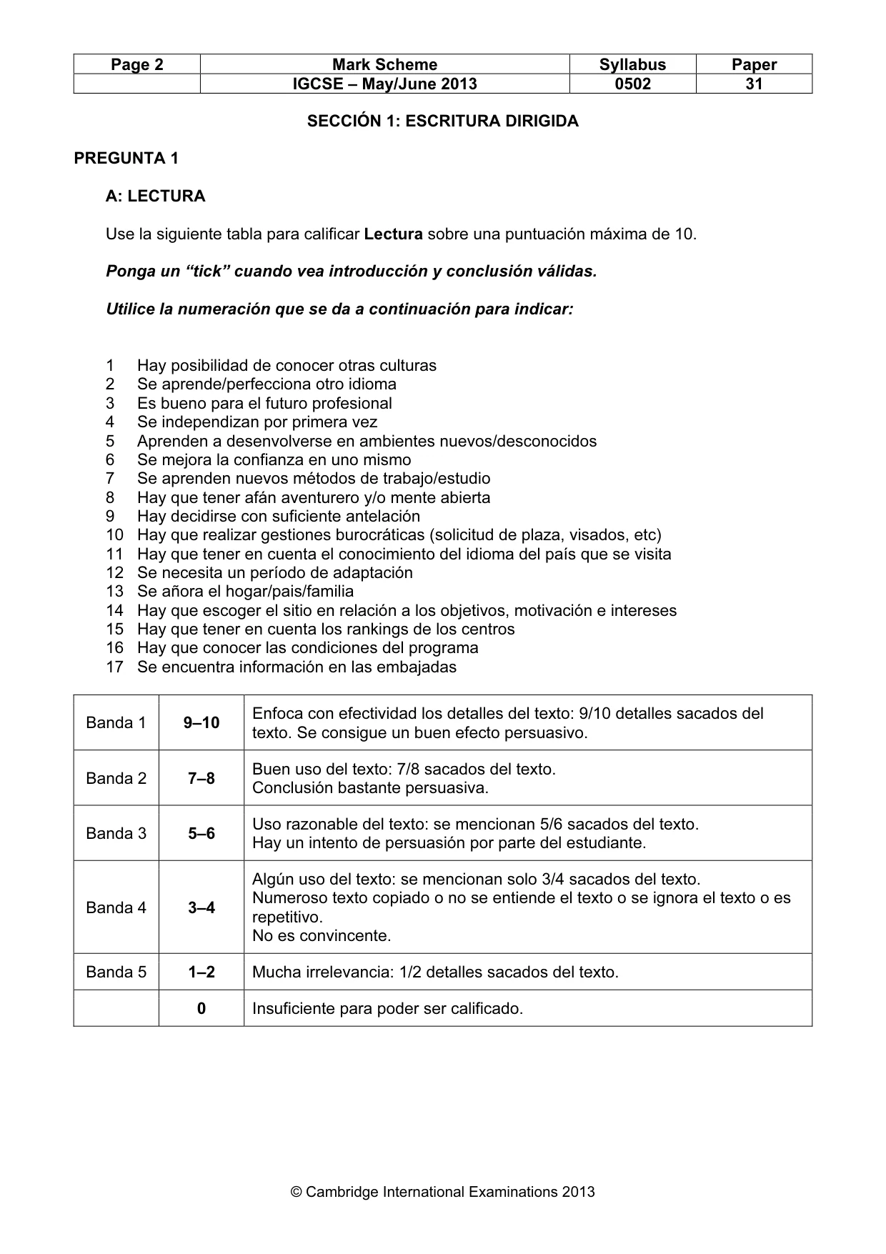 Mark scheme, page 2 of 8