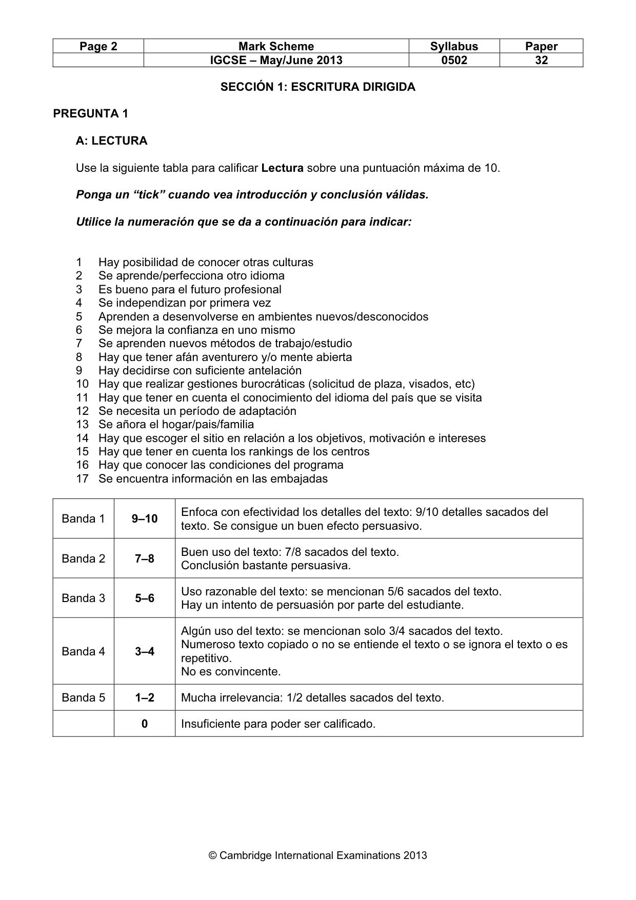 Mark scheme, page 2 of 8