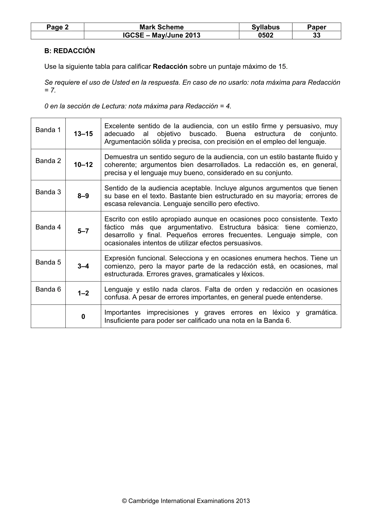 Mark scheme, page 3 of 8