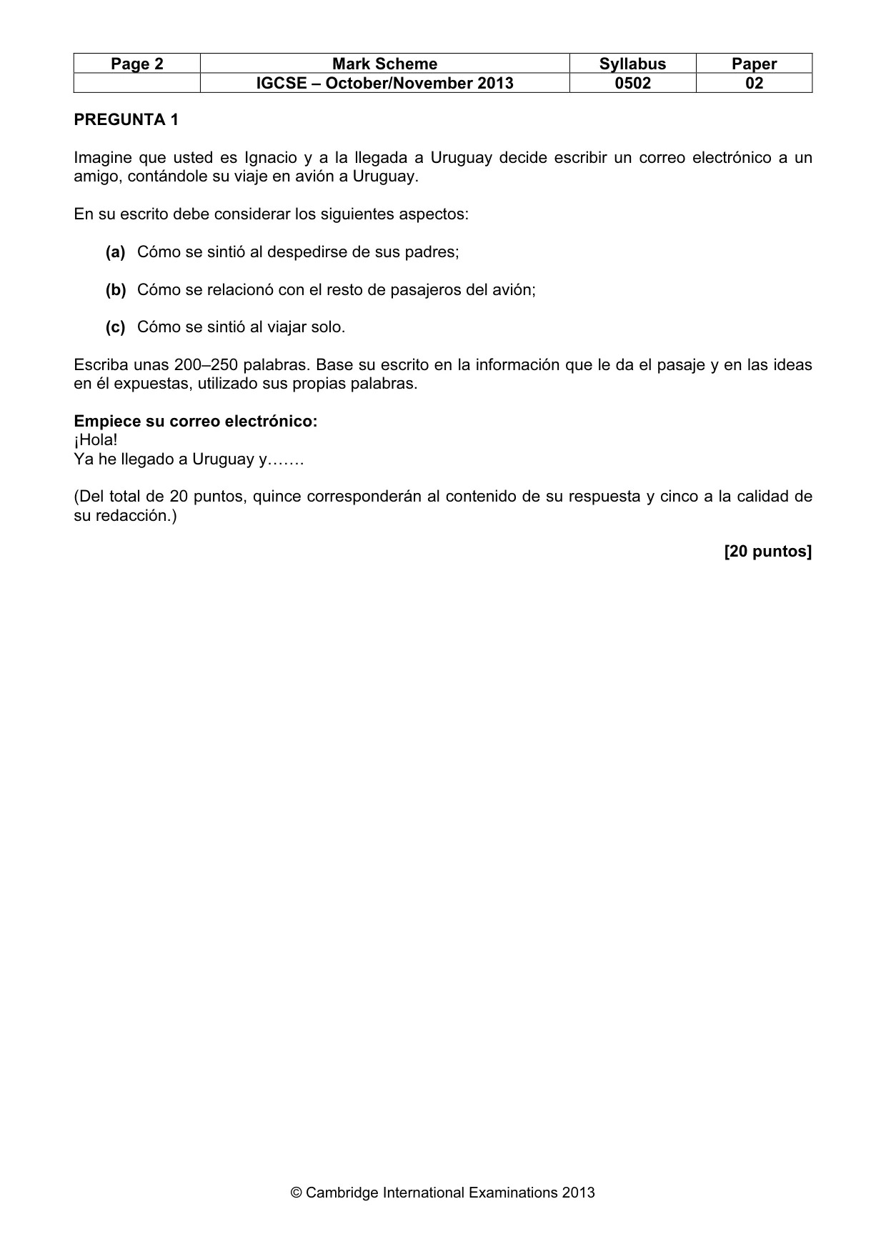 Mark scheme, page 2 of 10