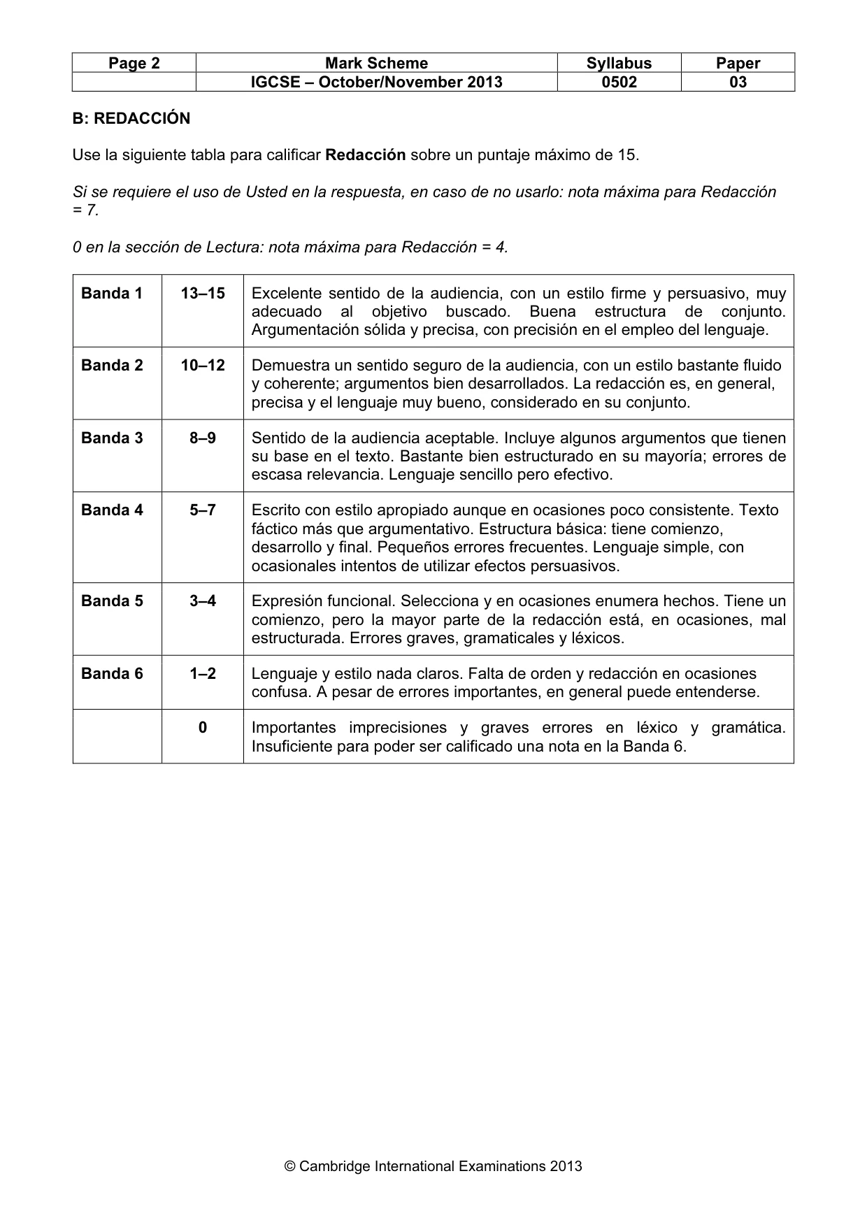 Mark scheme, page 3 of 8