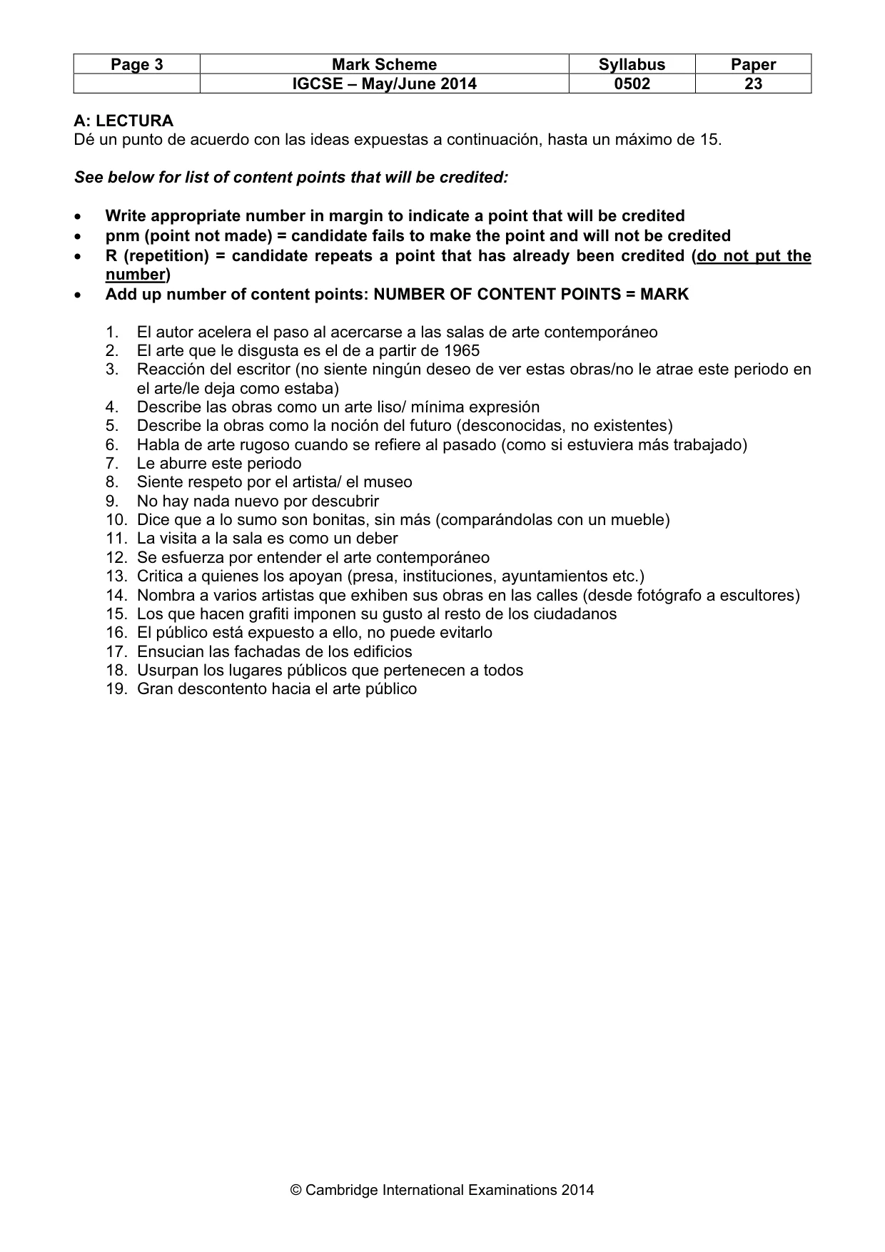 Mark scheme, page 3 of 11