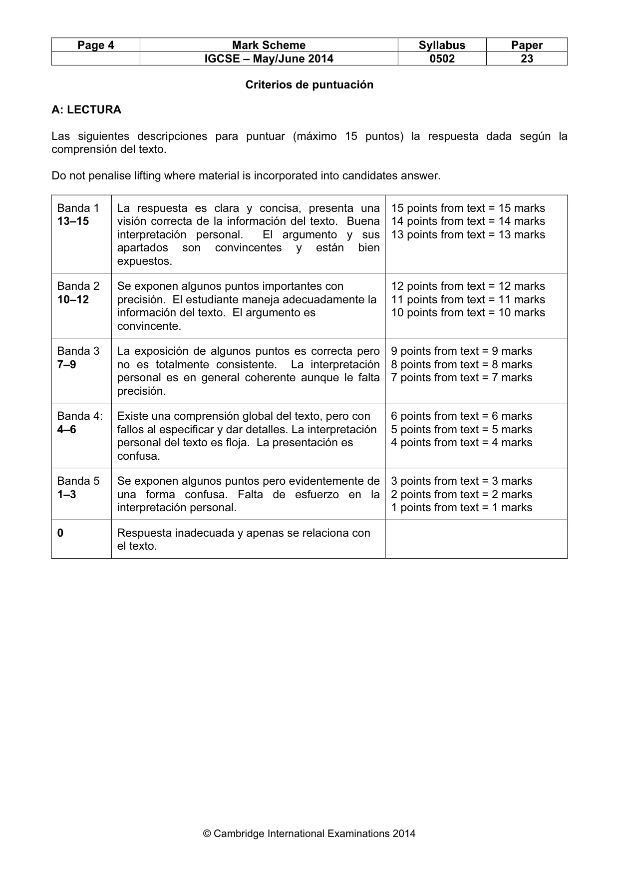 Mark scheme, page 4 of 11