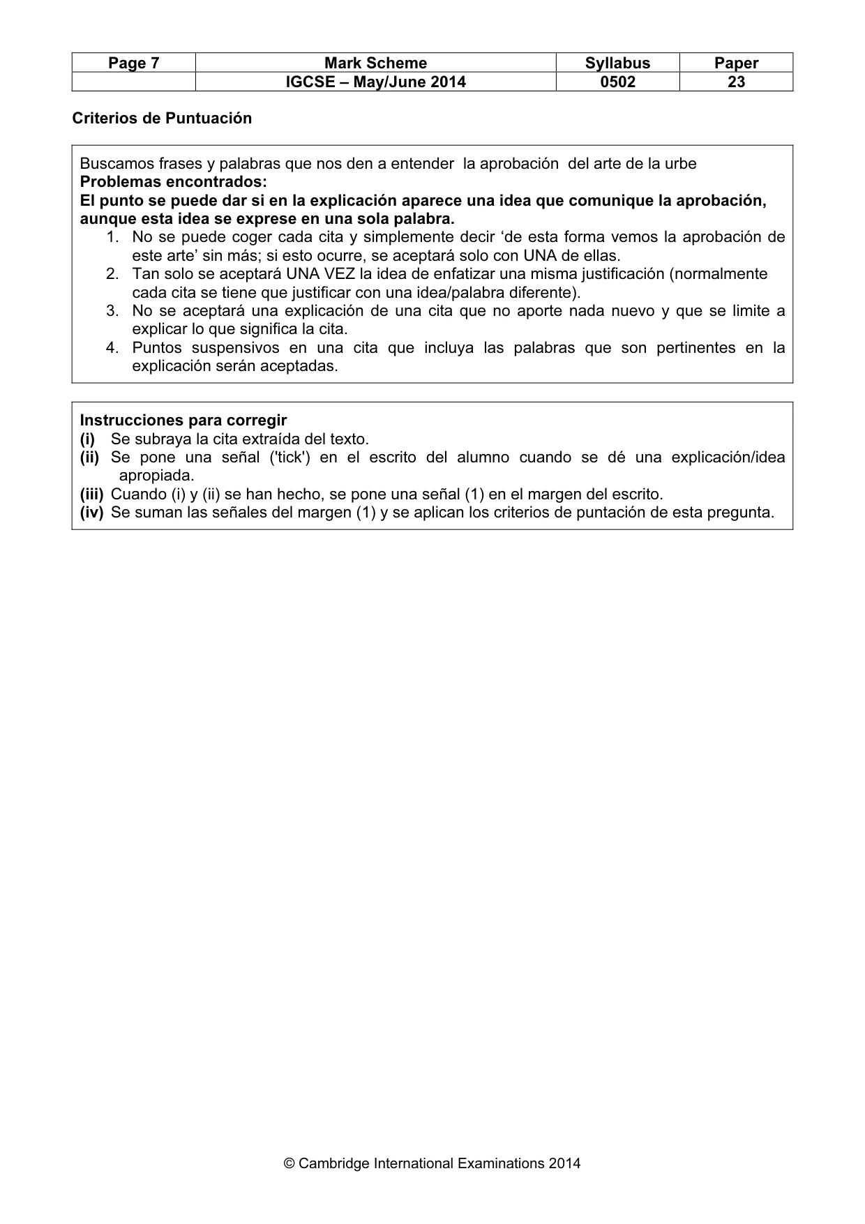 Mark scheme, page 7 of 11