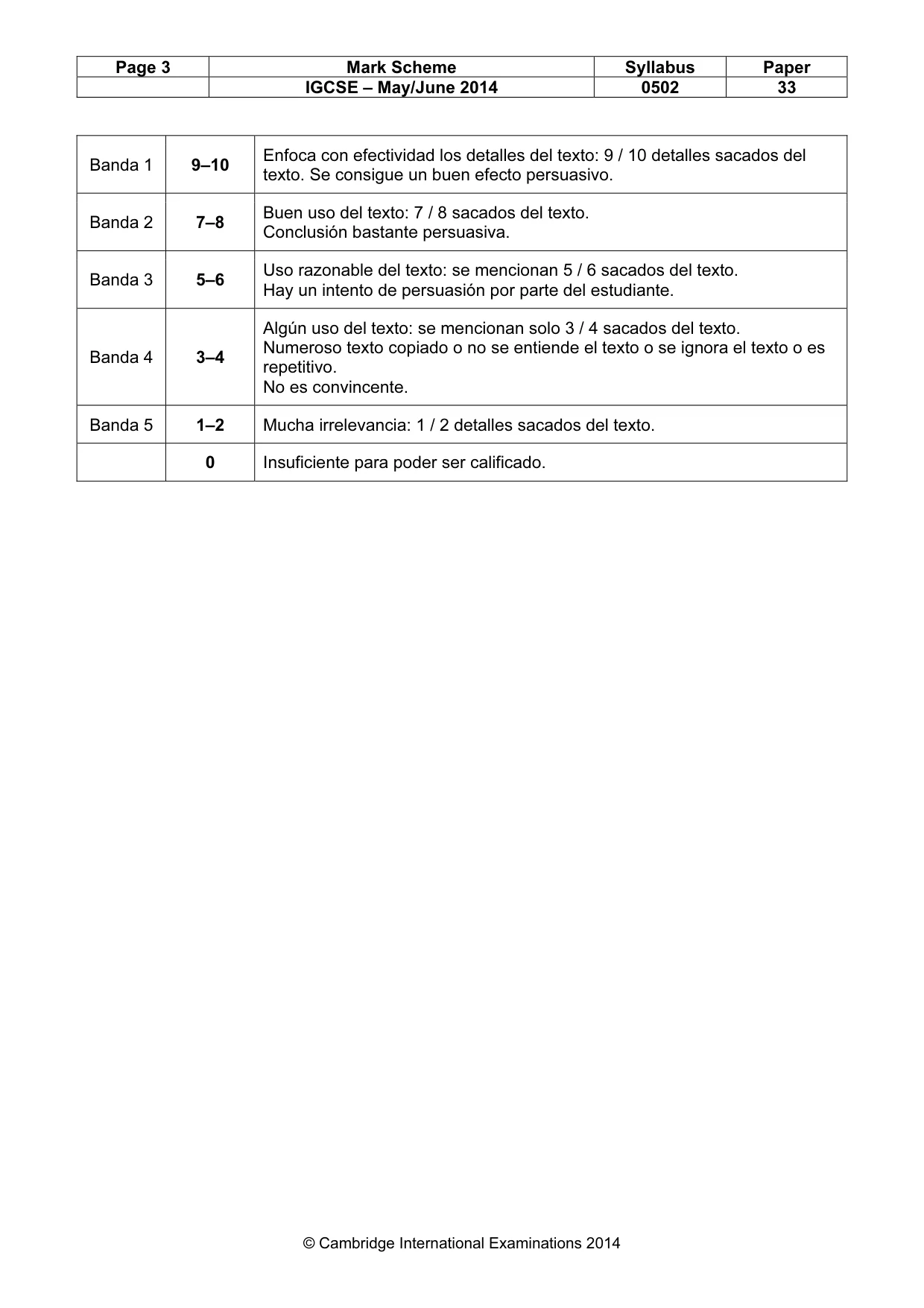 Mark scheme, page 3 of 9