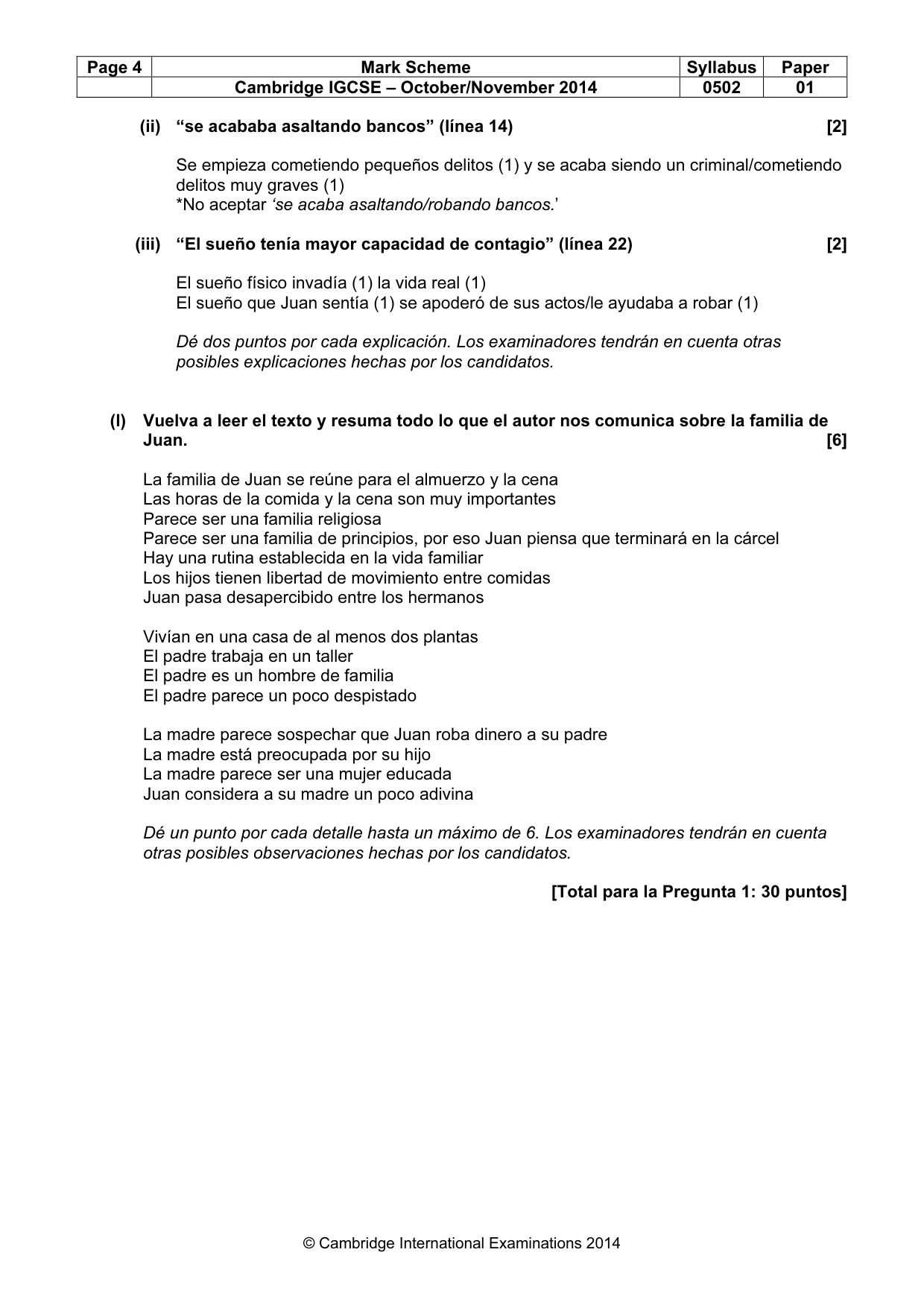 Mark scheme, page 4 of 6