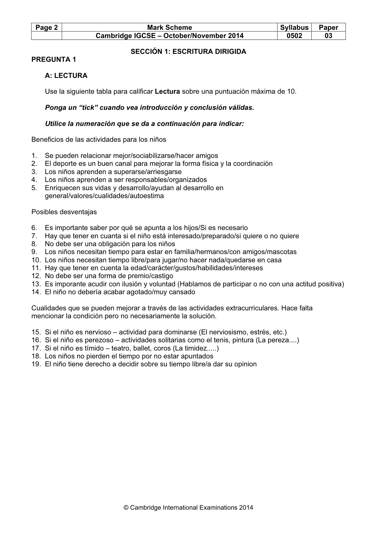 Mark scheme, page 2 of 9