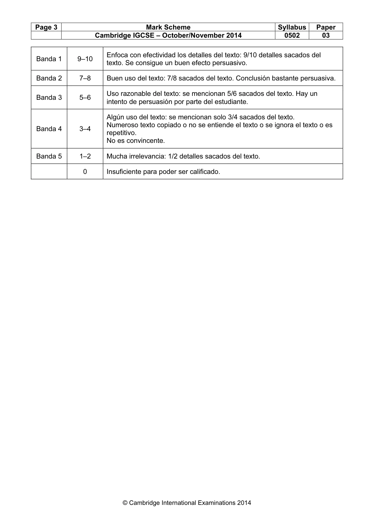 Mark scheme, page 3 of 9