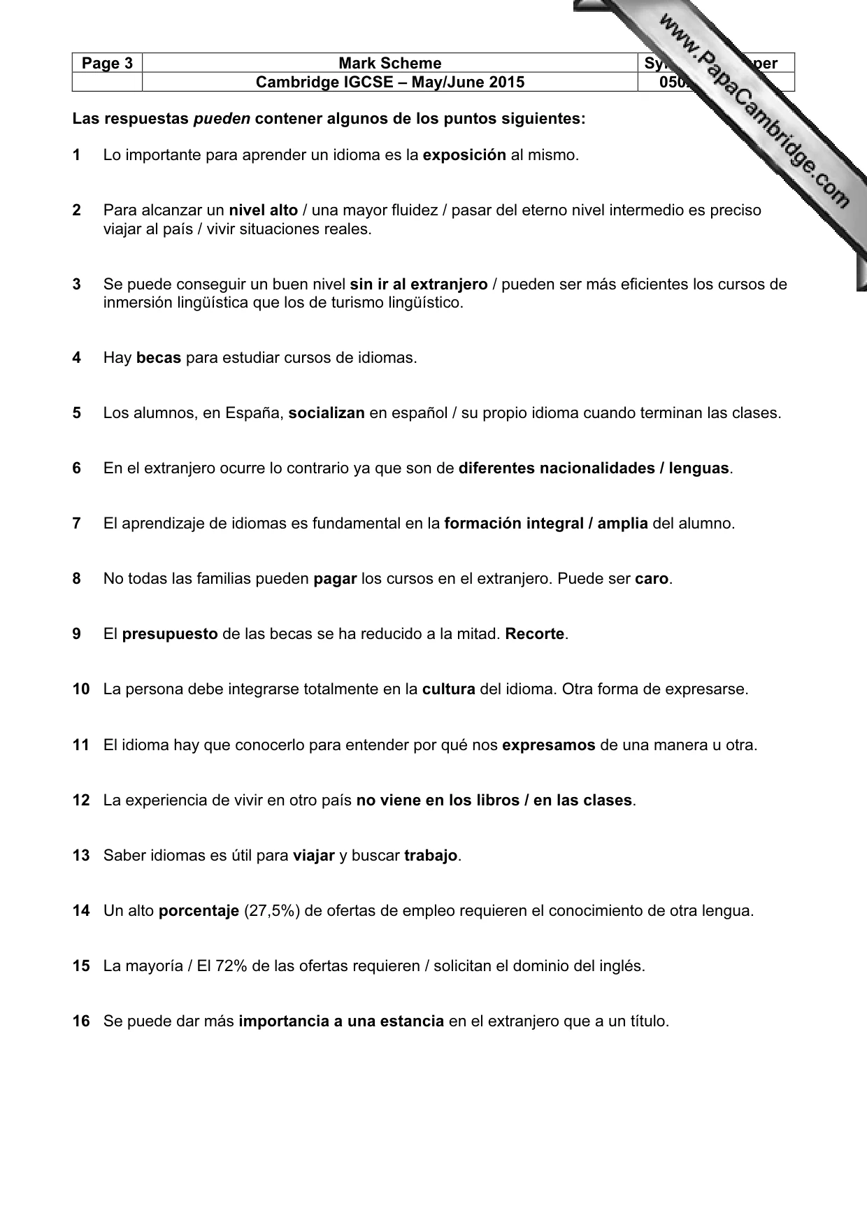Mark scheme, page 3 of 8