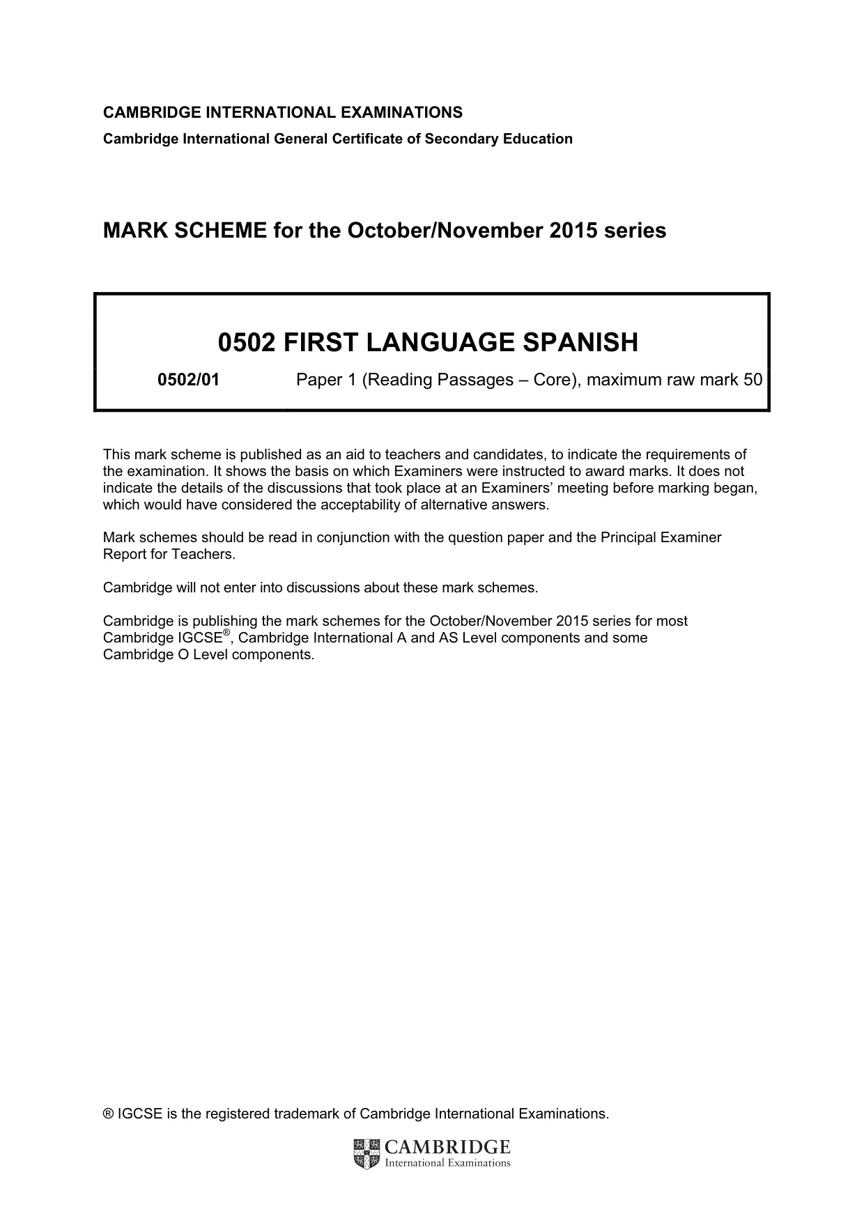 Mark scheme, page 1 of 12