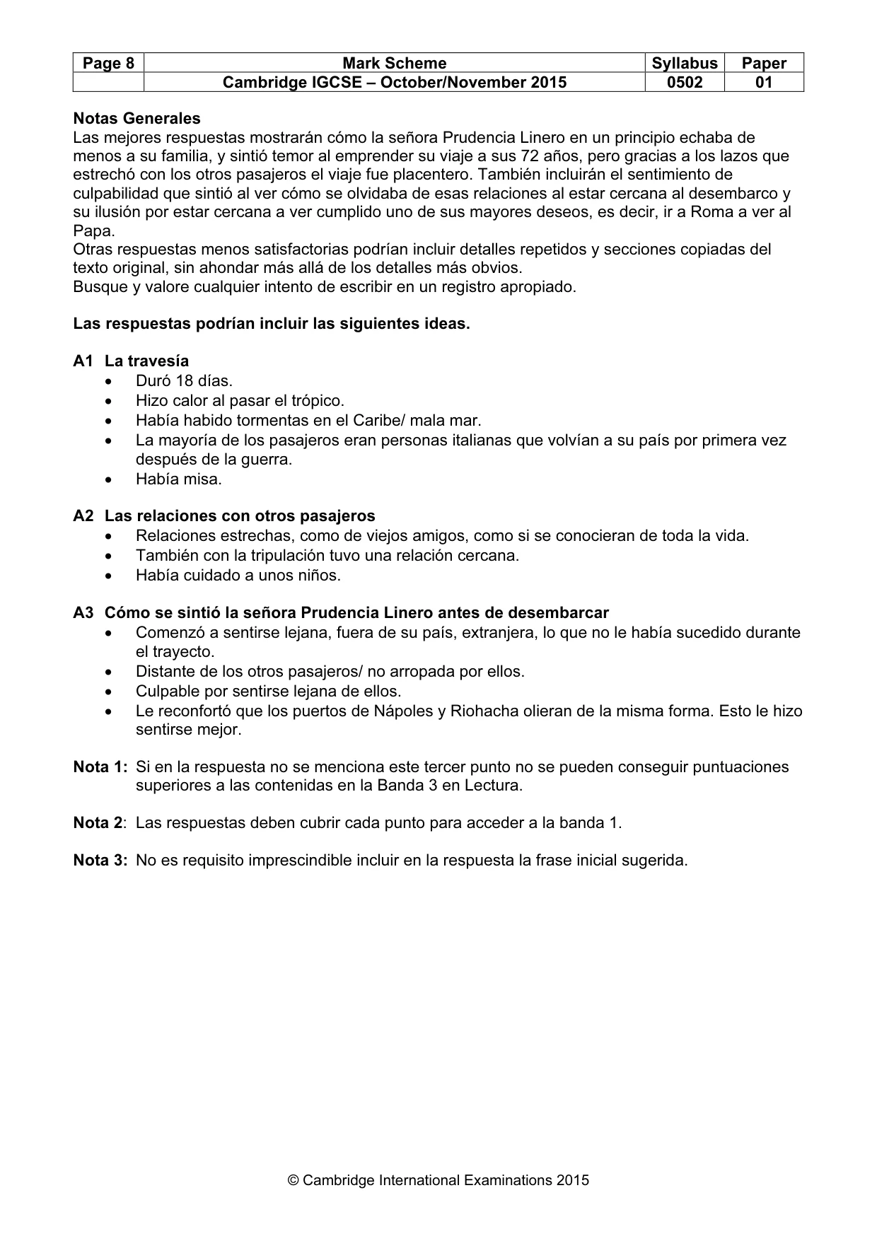 Mark scheme, page 8 of 12
