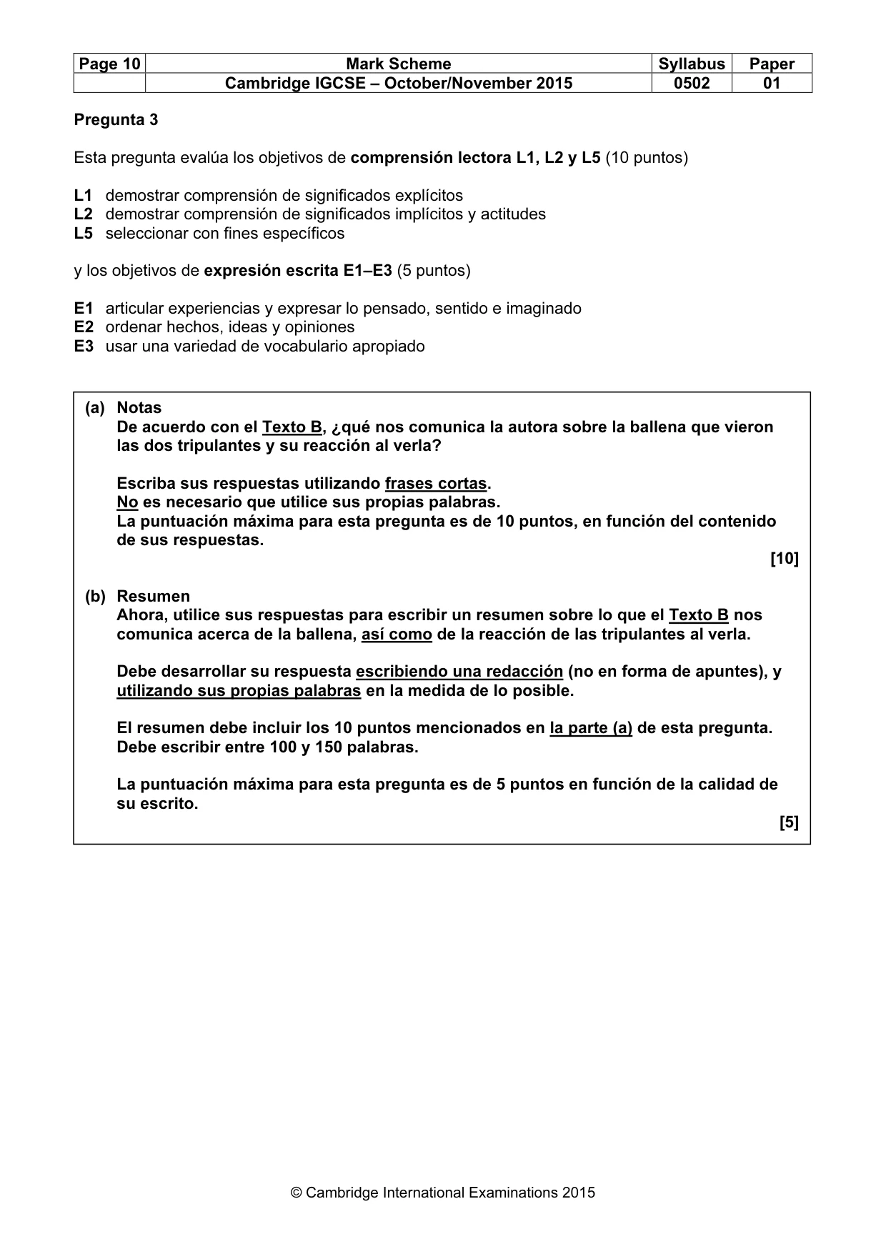 Mark scheme, page 10 of 12