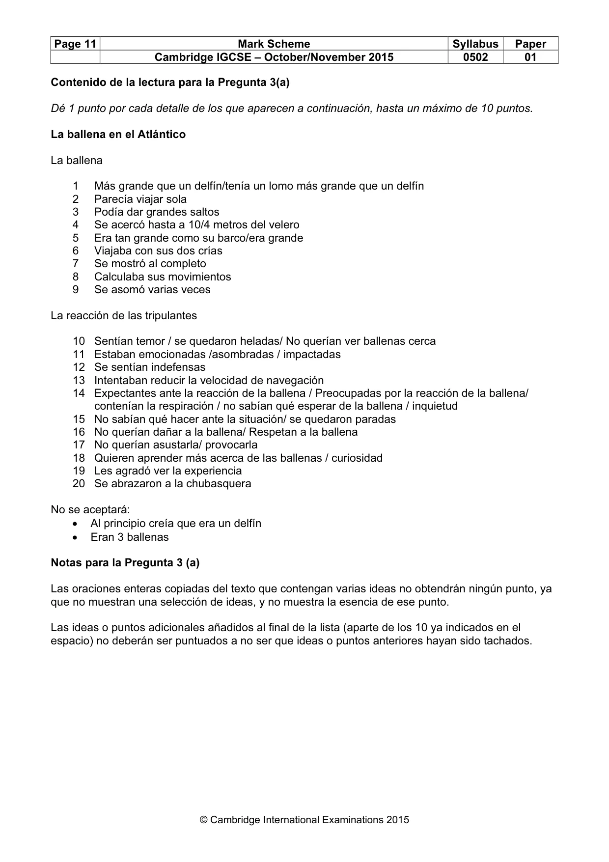 Mark scheme, page 11 of 12
