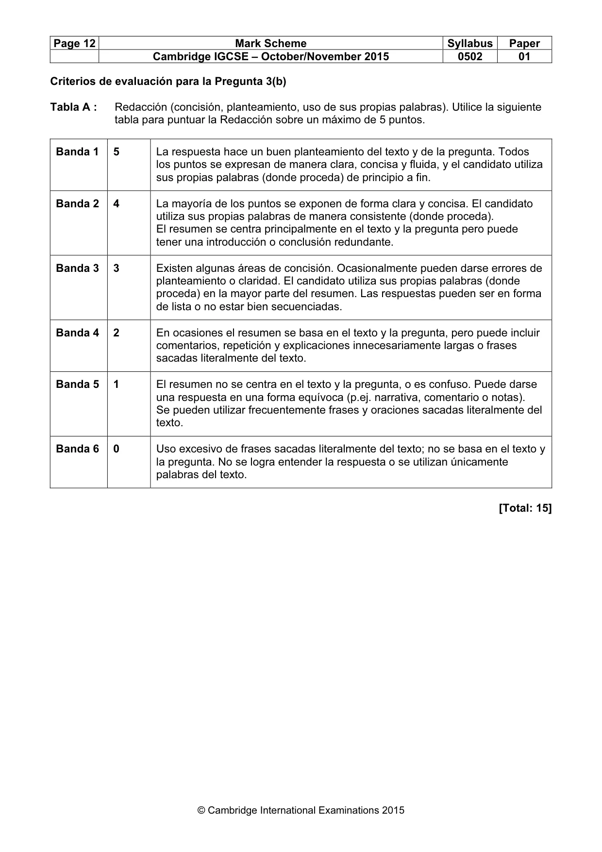 Mark scheme, page 12 of 12