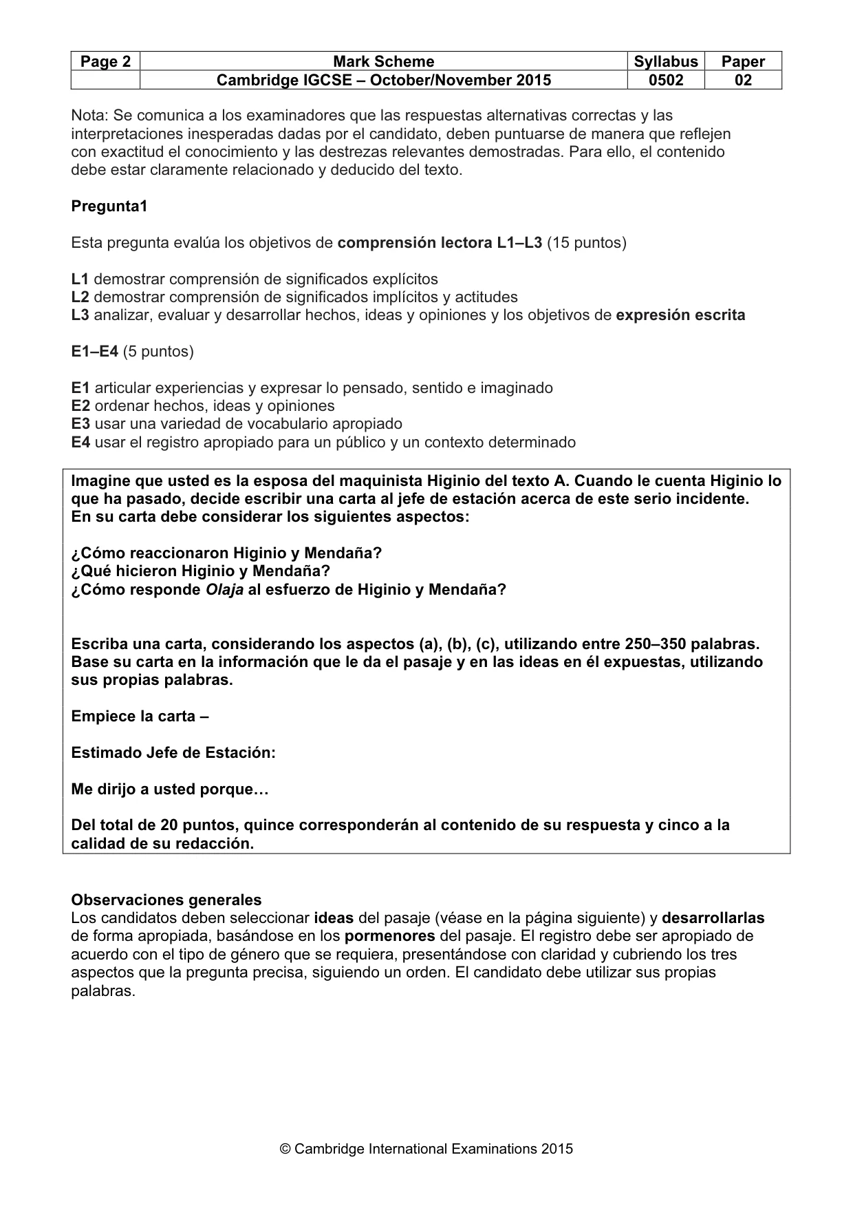 Mark scheme, page 2 of 10