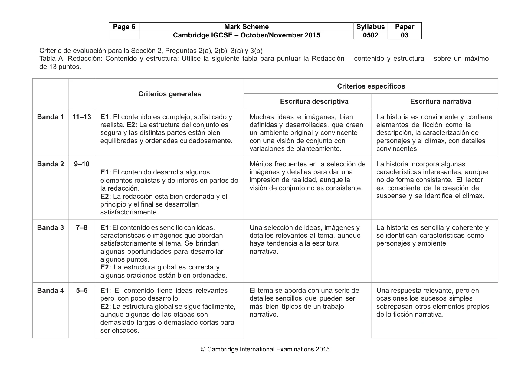 Mark scheme, page 6 of 8