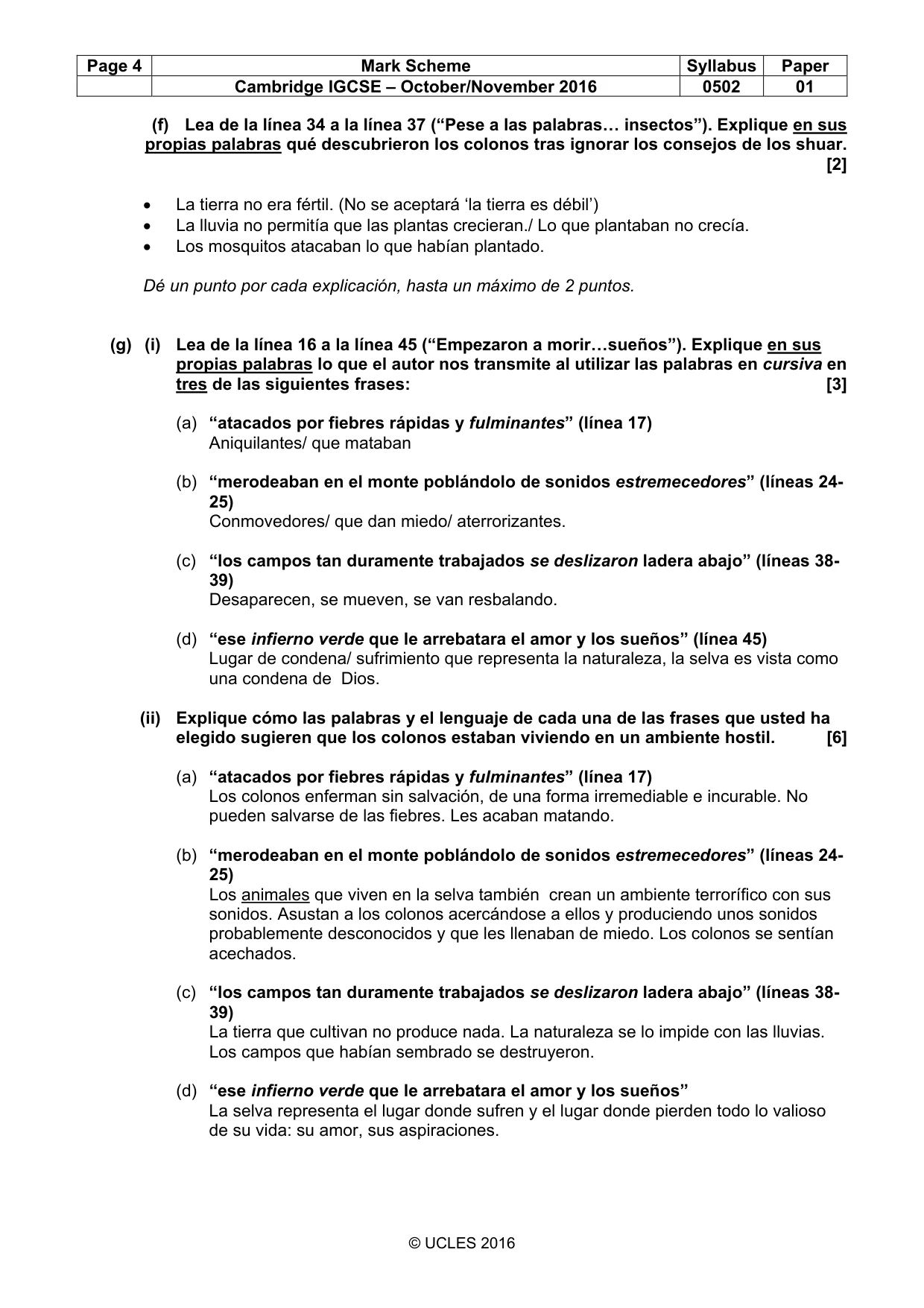 Mark scheme, page 4 of 10