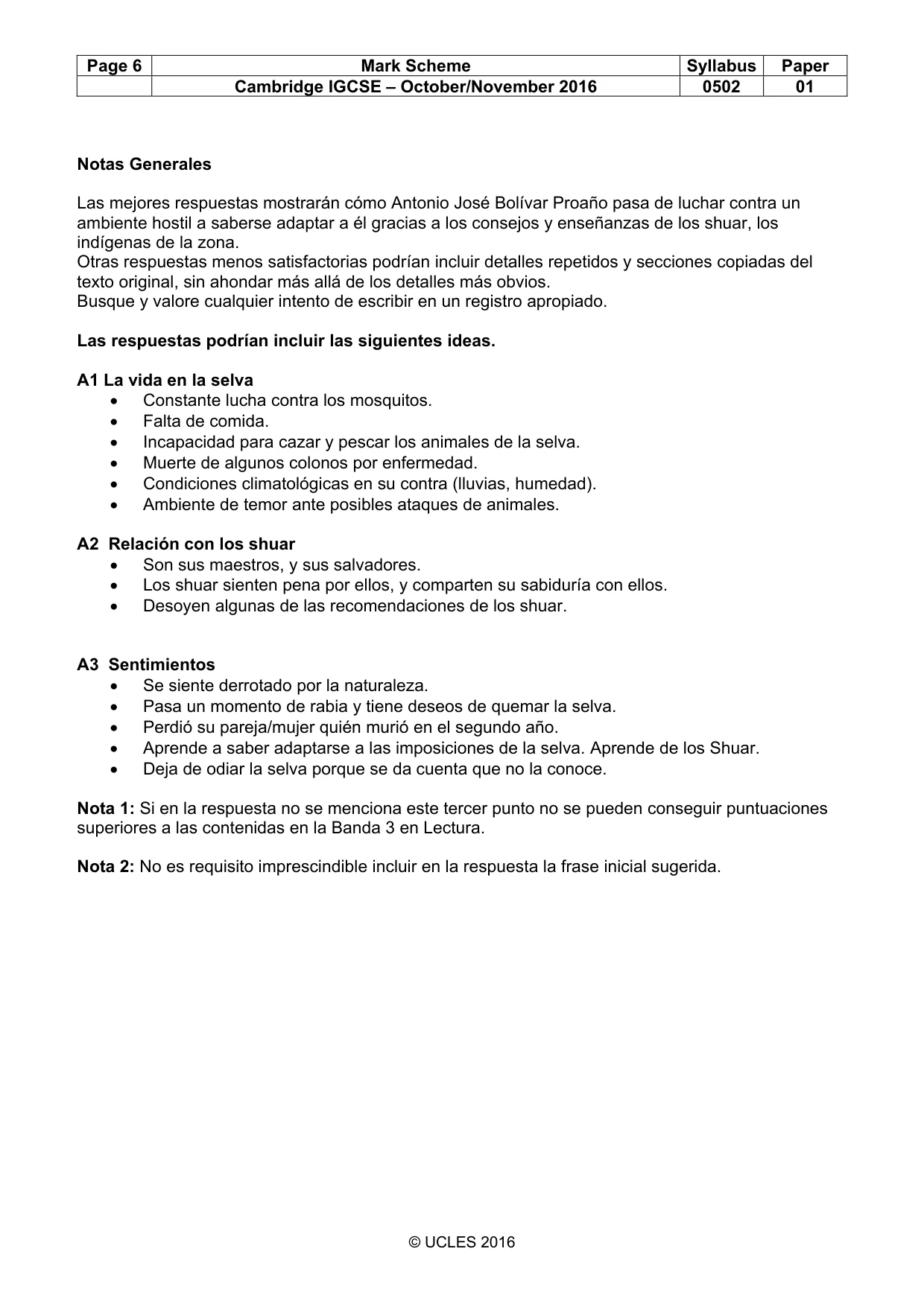 Mark scheme, page 6 of 10