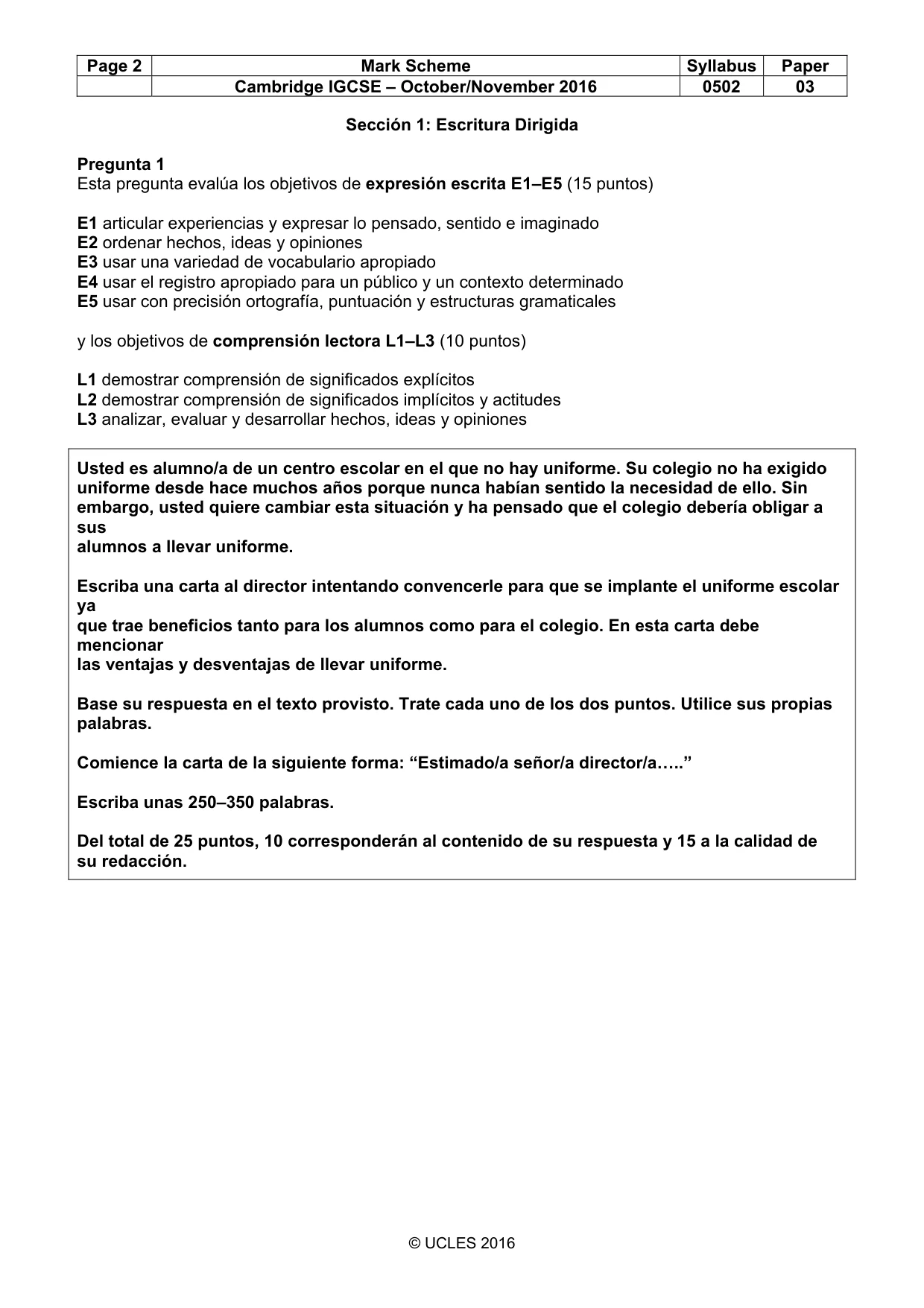 Mark scheme, page 2 of 10