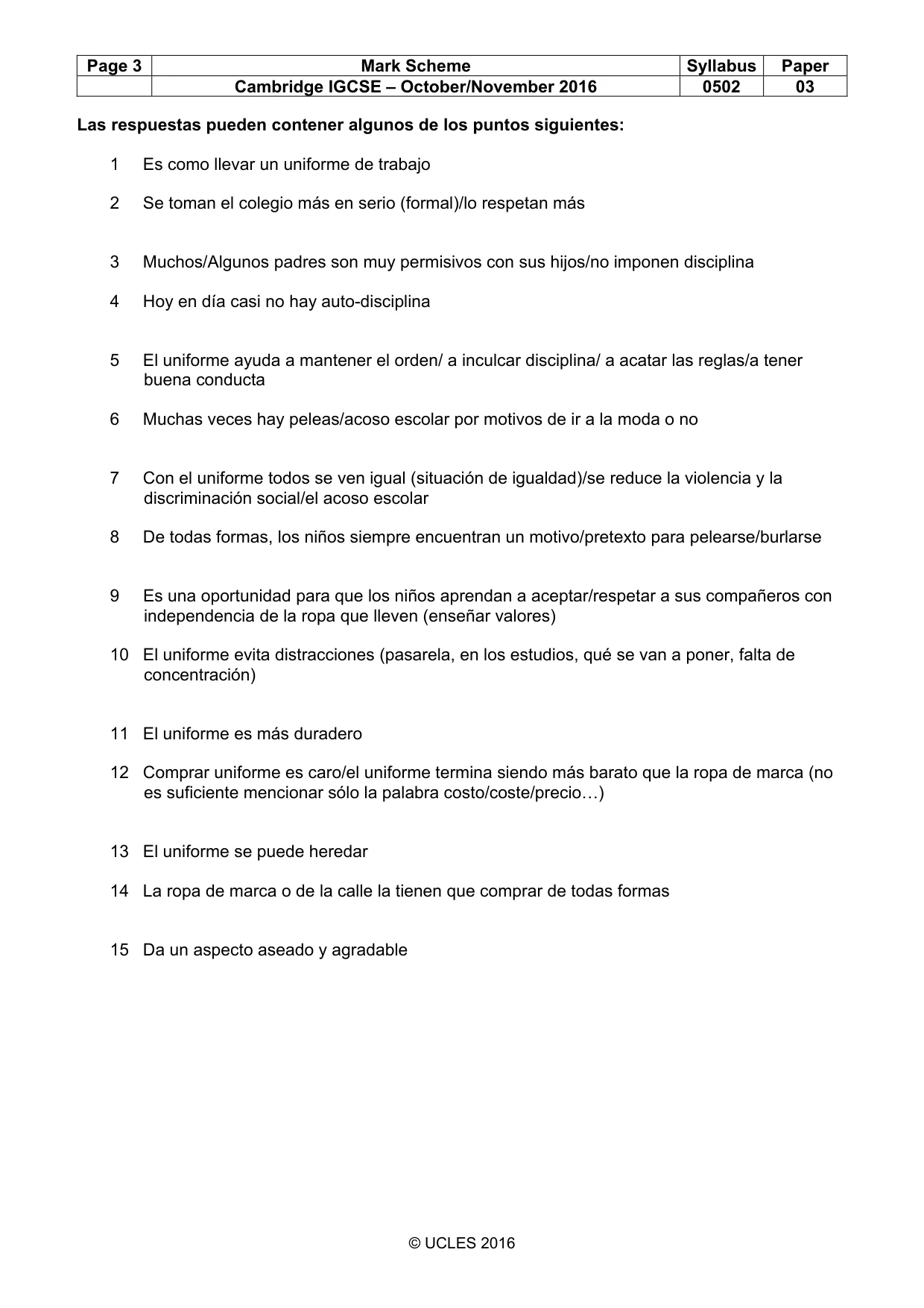 Mark scheme, page 3 of 10