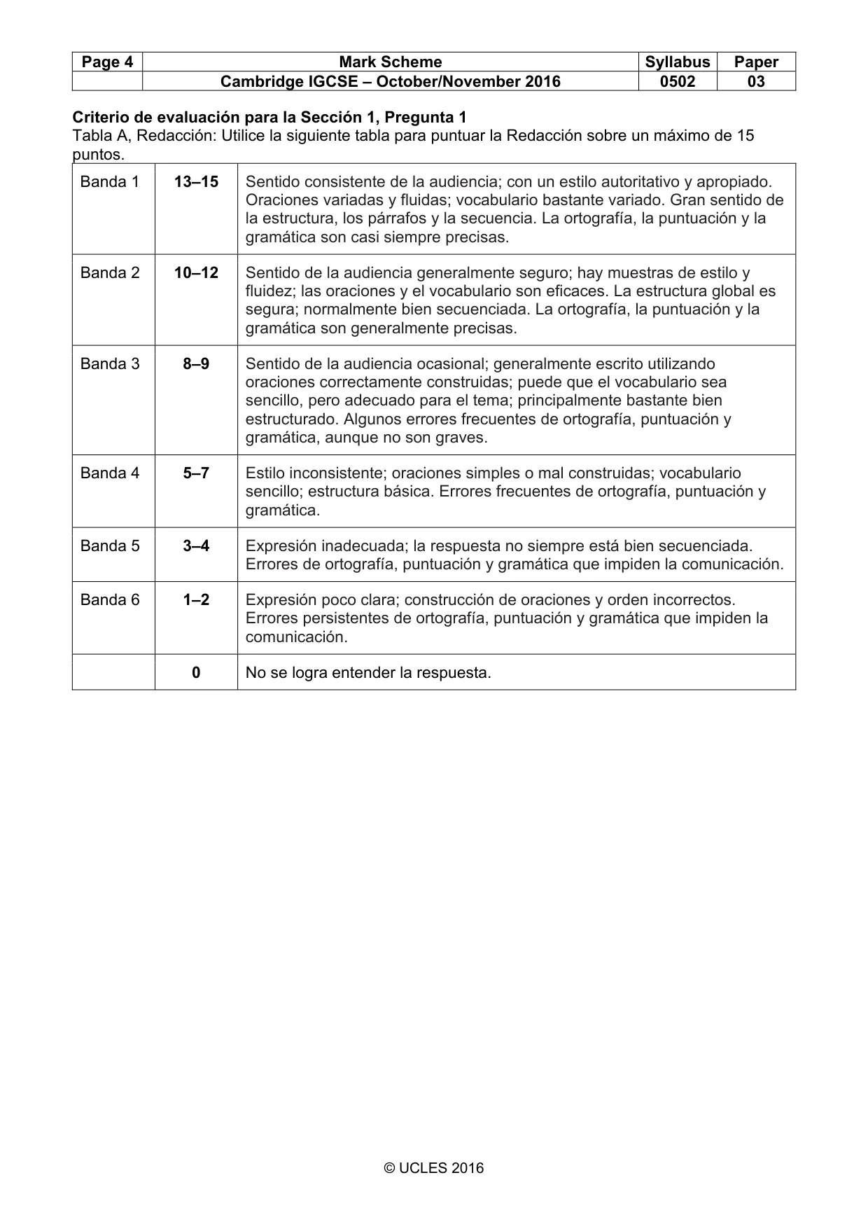 Mark scheme, page 4 of 10