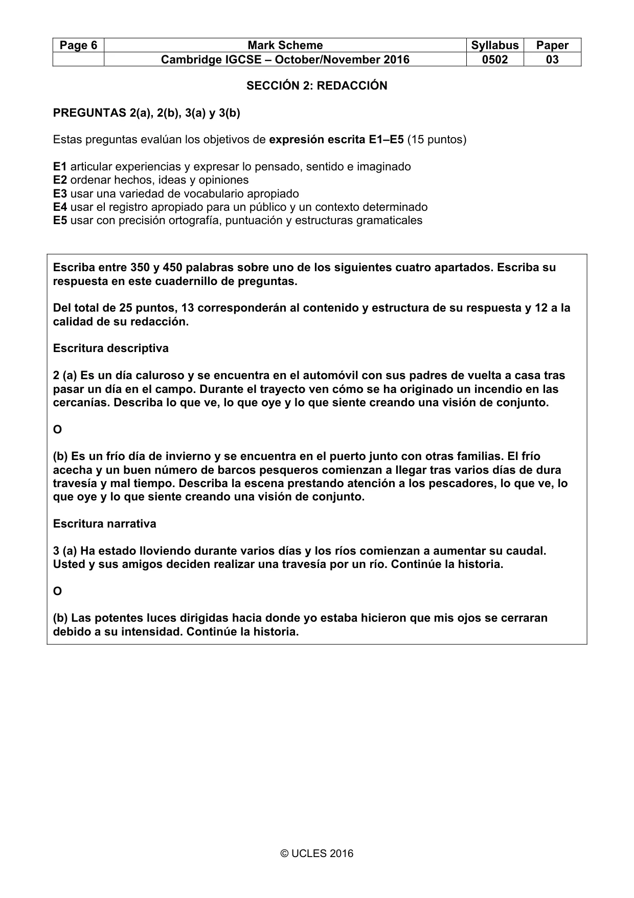 Mark scheme, page 6 of 10