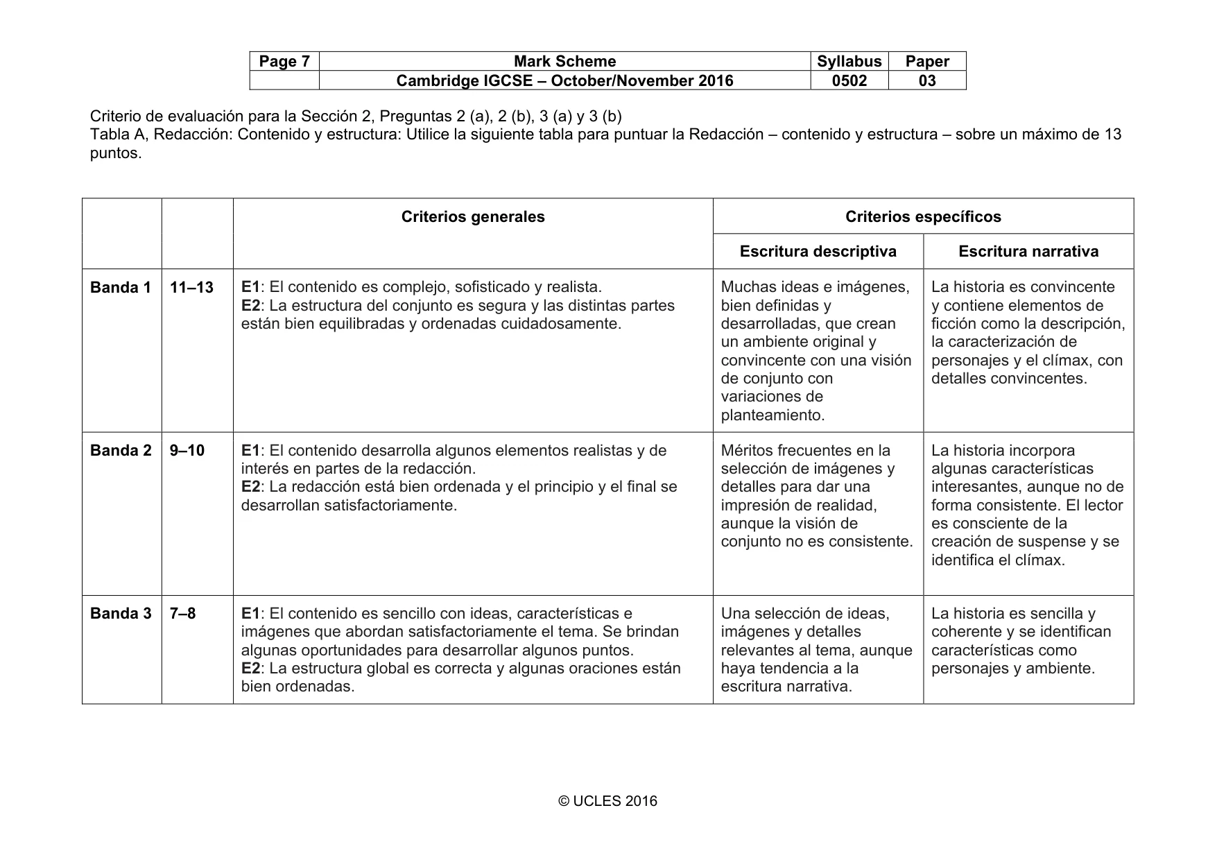 Mark scheme, page 7 of 10