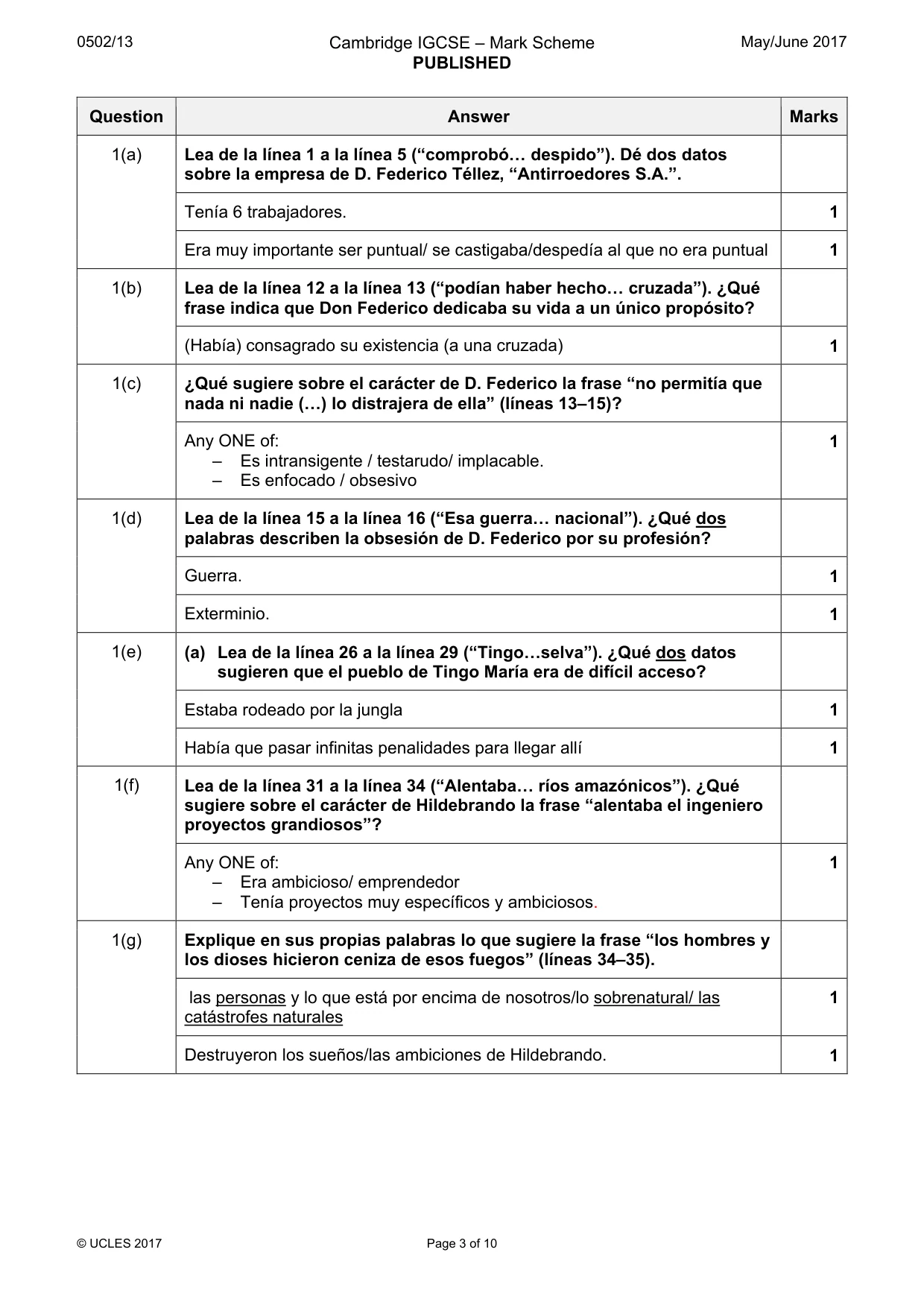 Mark scheme, page 3 of 10