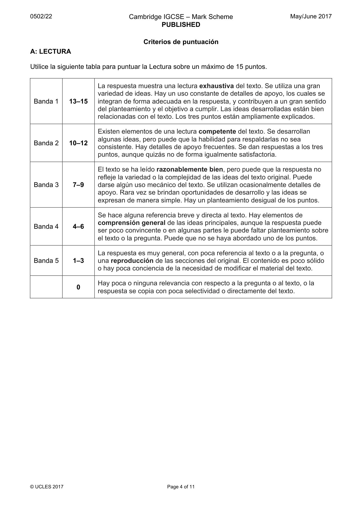Mark scheme, page 4 of 11