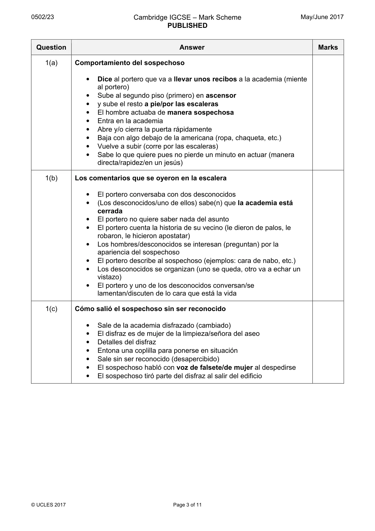 Mark scheme, page 3 of 11